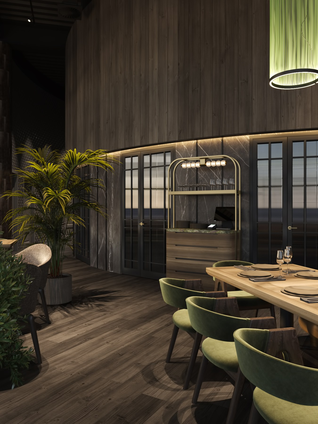 LOOM / ресторан, 380 м². Rezells Architects — студия дизайна жилых и коммерческих интерьеров