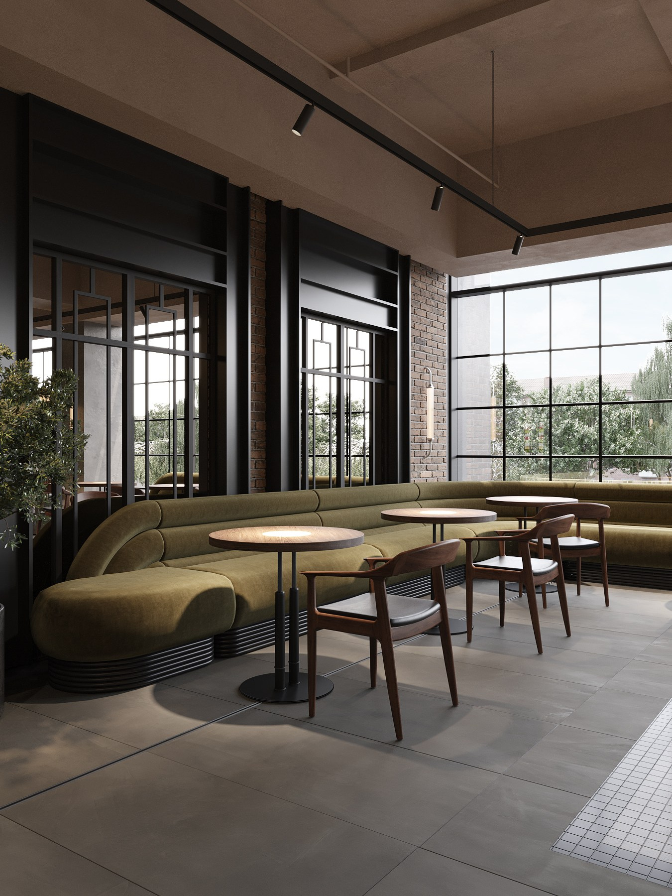 ФУДКОРТ КРК «ЗАРЯ» / кинотеатр, 300 м². Rezells Architects — студия дизайна жилых и коммерческих интерьеров