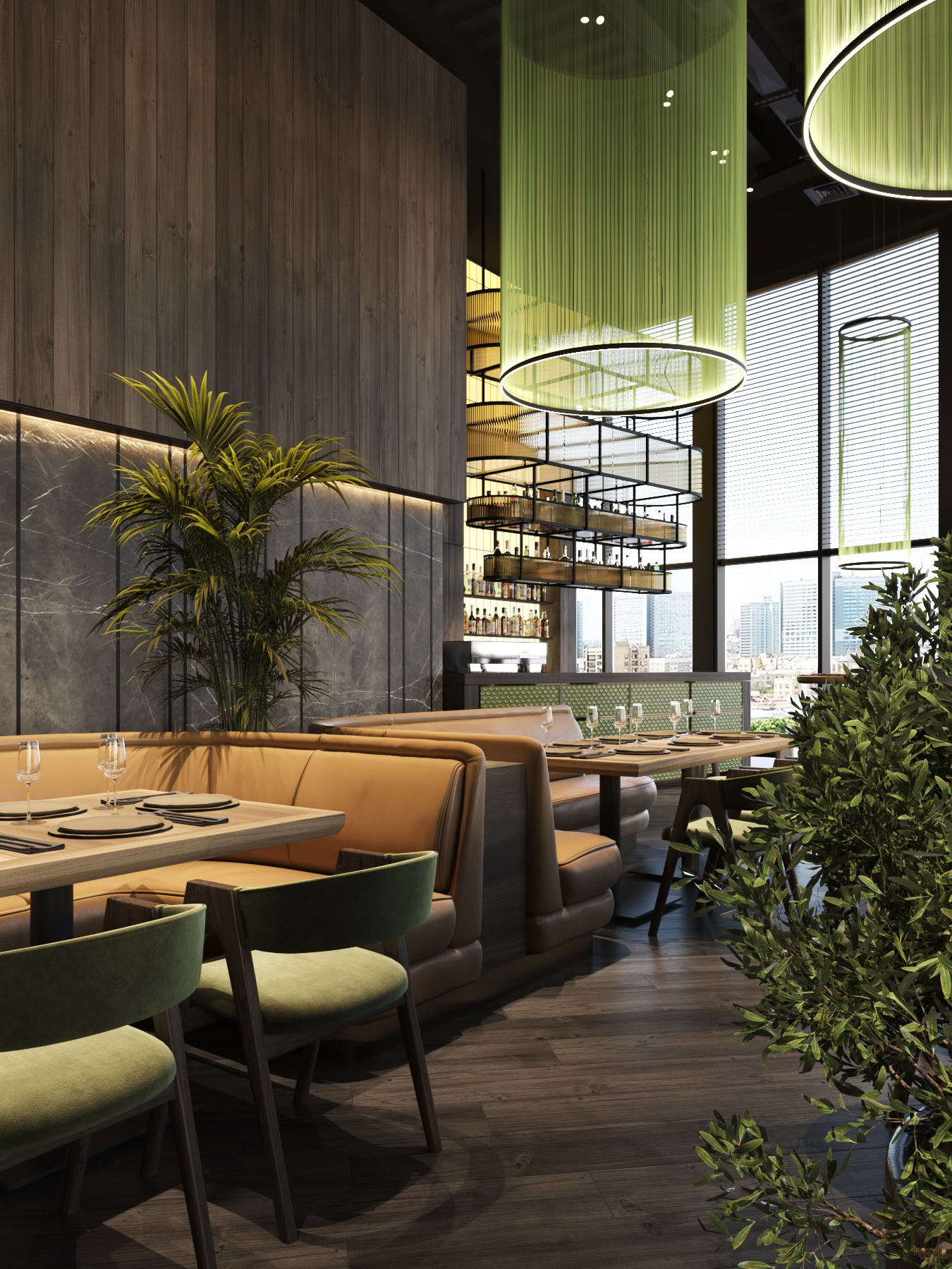 LOOM / ресторан, 380 м². Rezells Architects — студия дизайна жилых и коммерческих интерьеров