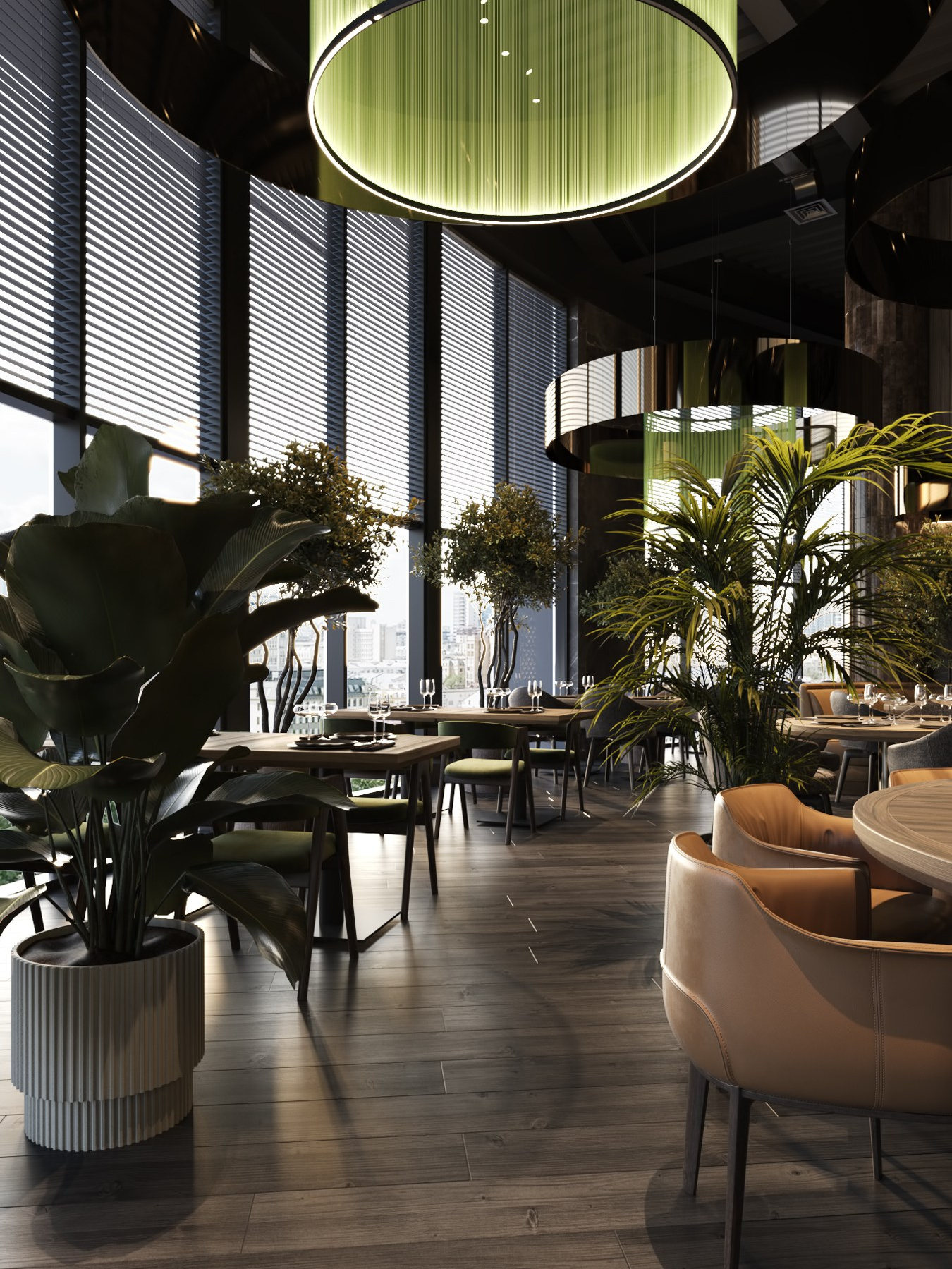 LOOM / ресторан, 380 м². Rezells Architects — студия дизайна жилых и коммерческих интерьеров