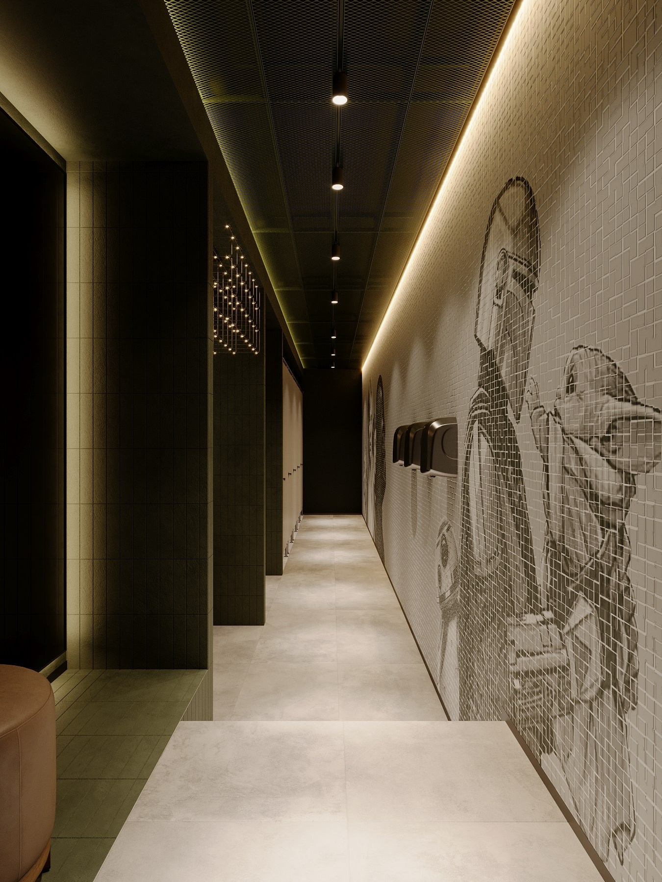 ФУДКОРТ КРК «ЗАРЯ» / кинотеатр, 300 м². Rezells Architects — студия дизайна жилых и коммерческих интерьеров