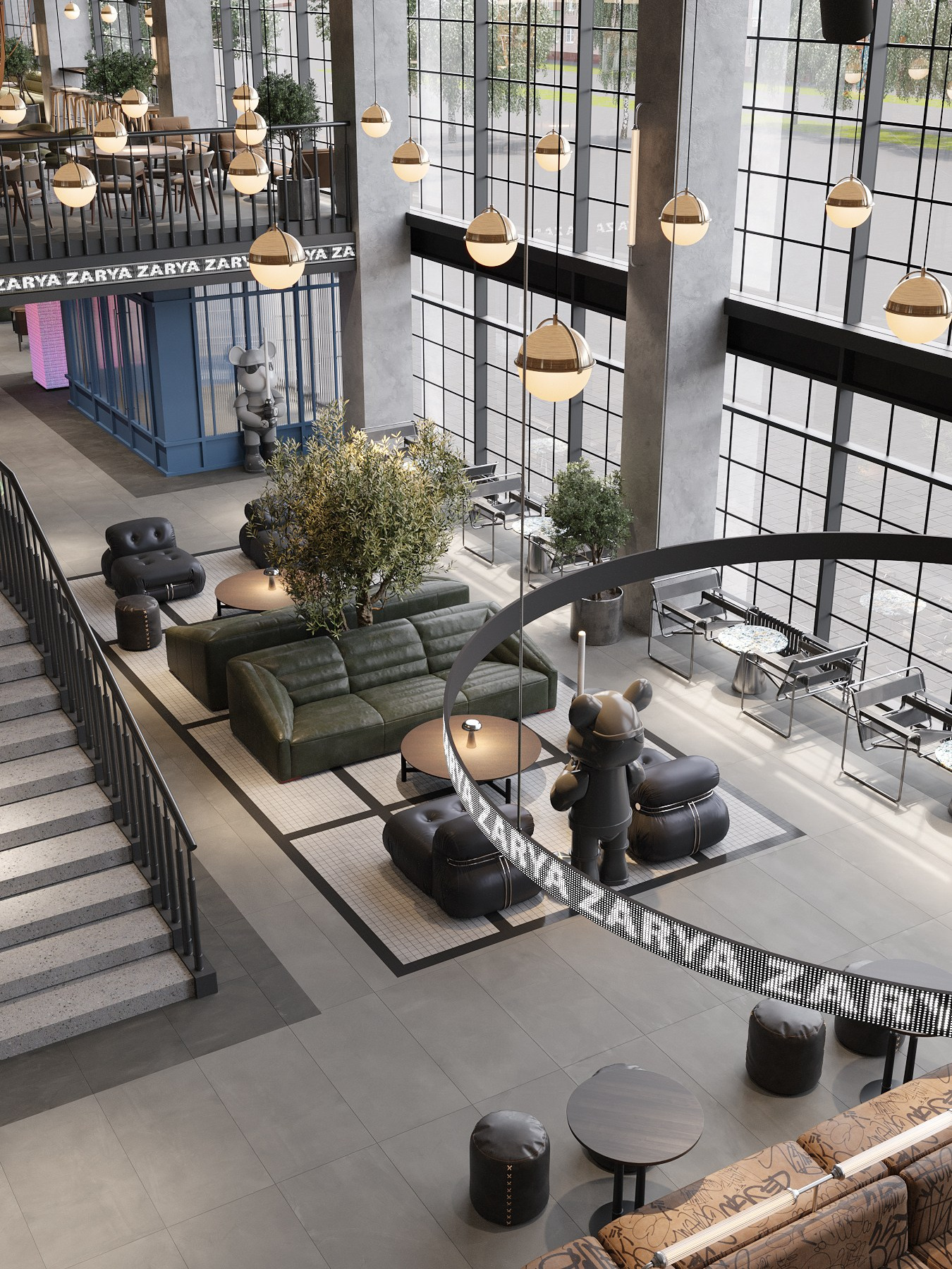 ХОЛЛ КРК «ЗАРЯ» / кинотеатр, 650 м². Rezells Architects — студия дизайна жилых и коммерческих интерьеров