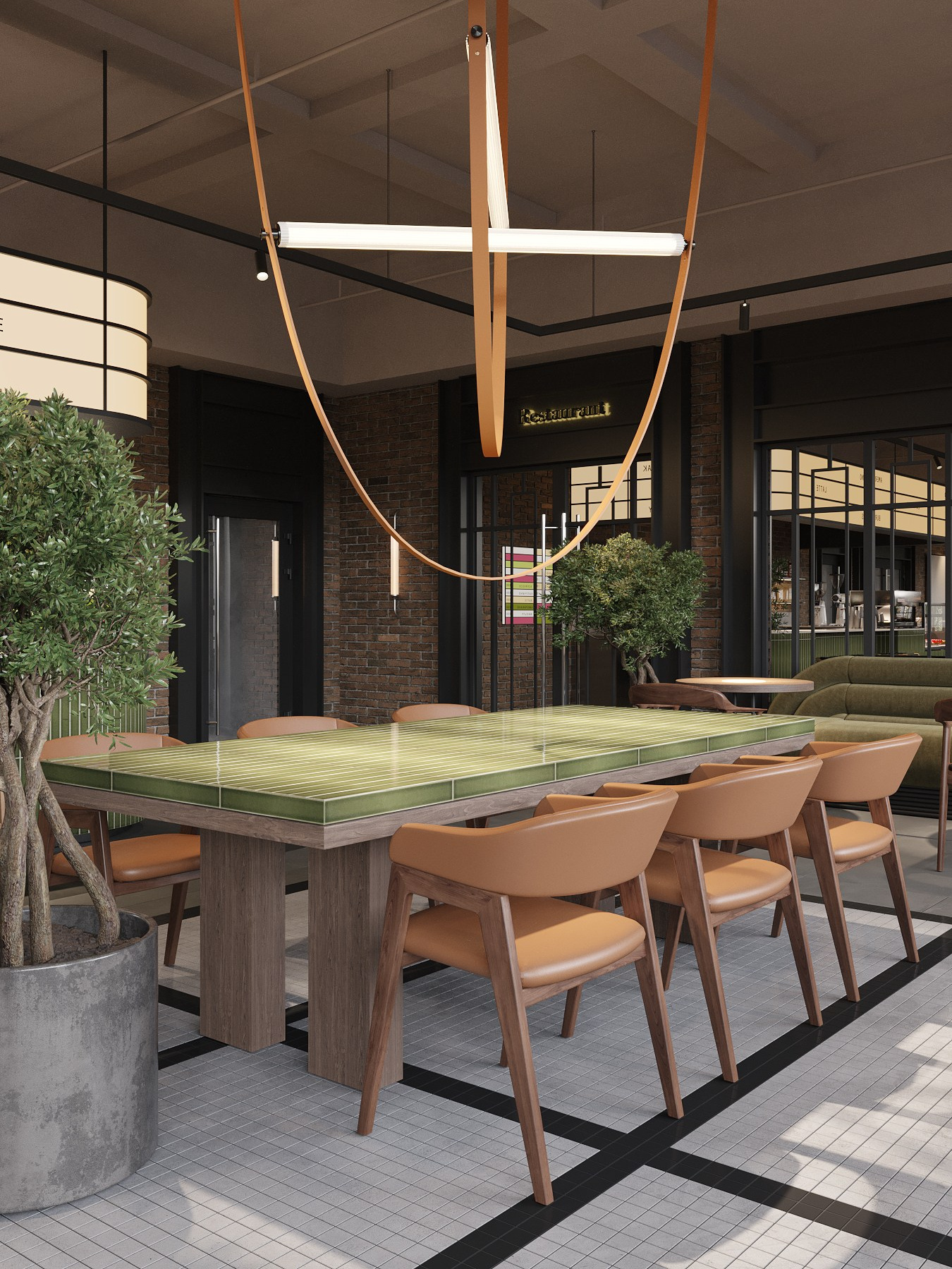 ФУДКОРТ КРК «ЗАРЯ» / кинотеатр, 300 м². Rezells Architects — студия дизайна жилых и коммерческих интерьеров