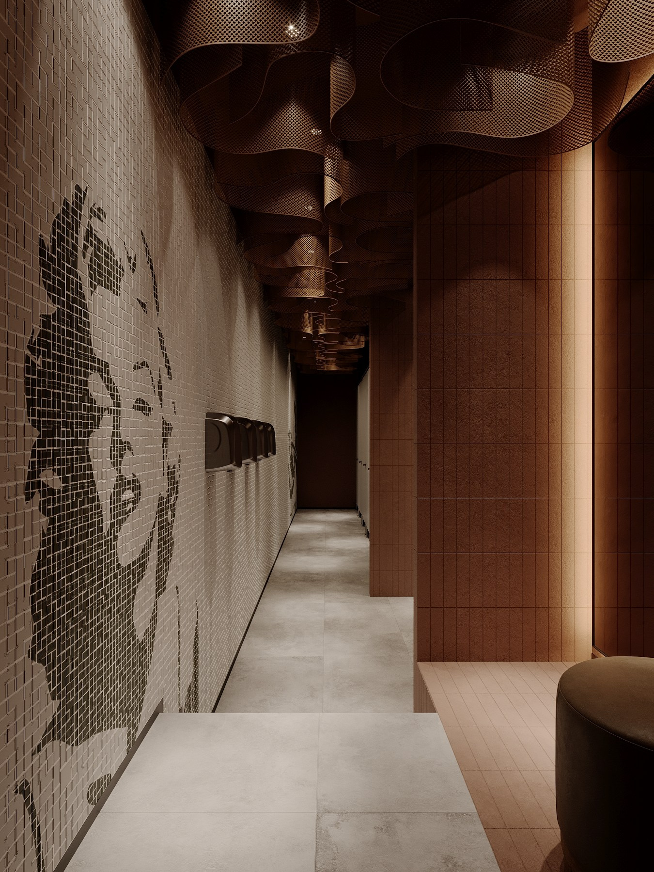 ФУДКОРТ КРК «ЗАРЯ» / кинотеатр, 300 м². Rezells Architects — студия дизайна жилых и коммерческих интерьеров