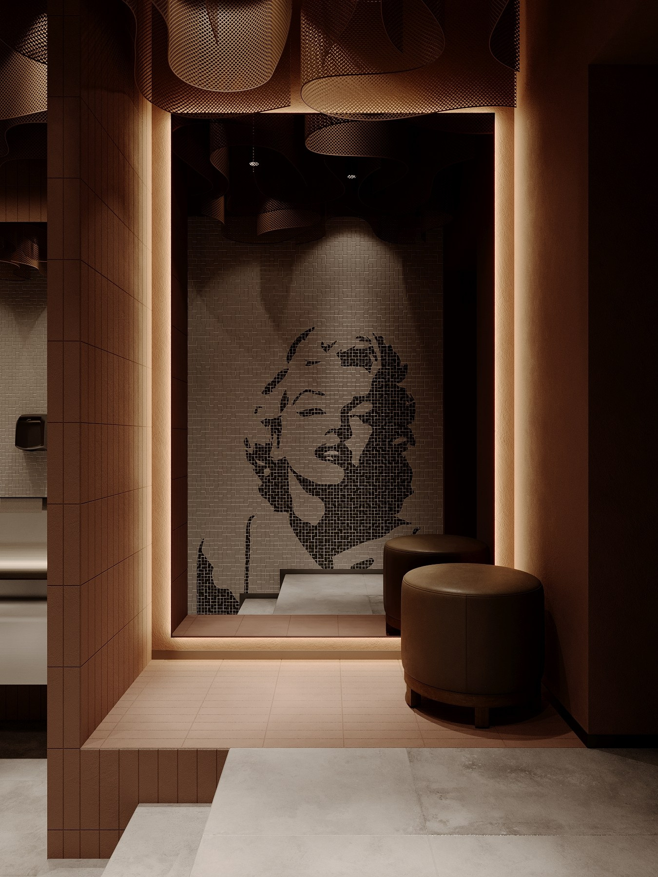 ФУДКОРТ КРК «ЗАРЯ» / кинотеатр, 300 м². Rezells Architects — студия дизайна жилых и коммерческих интерьеров