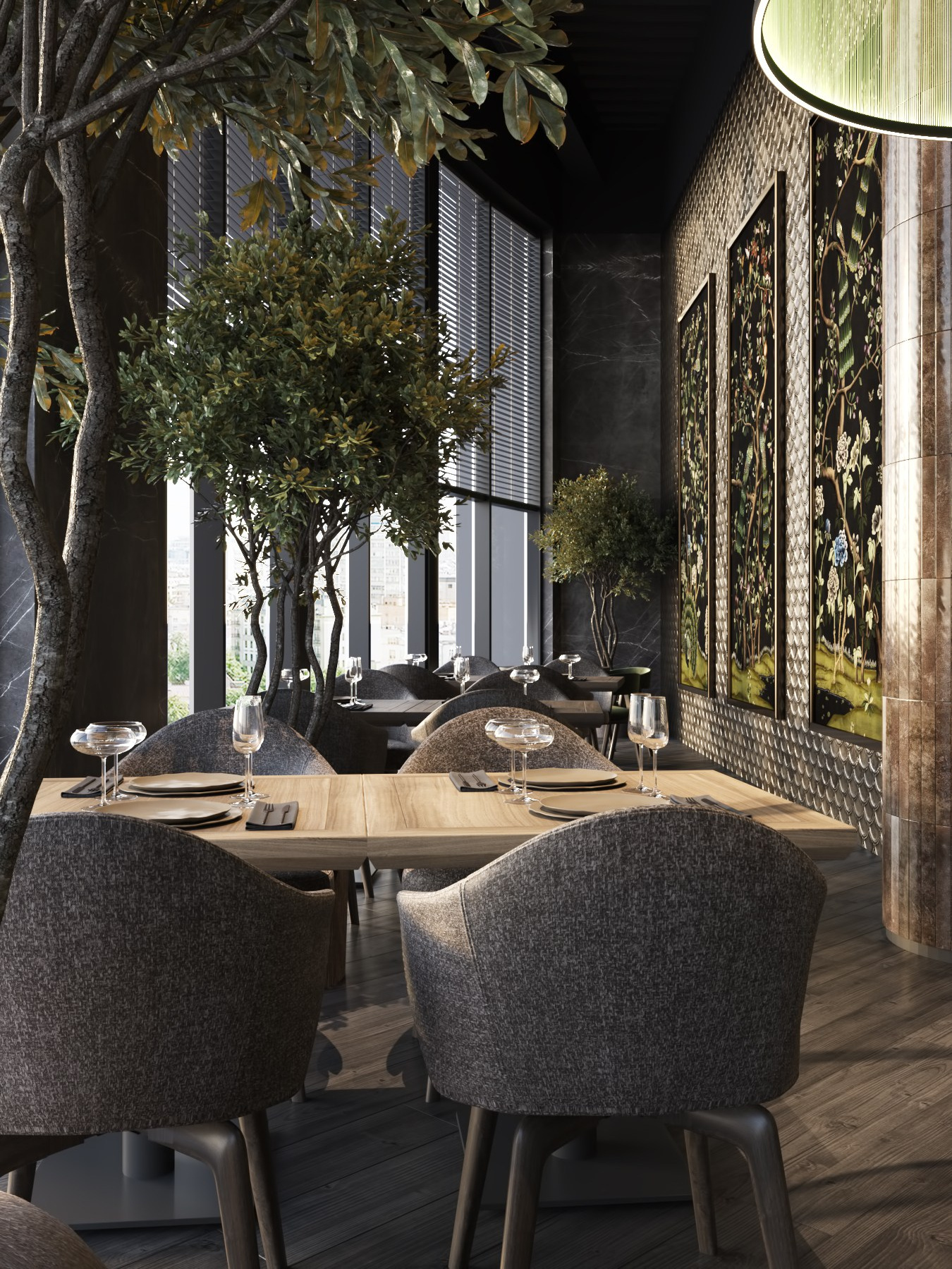 LOOM / ресторан, 380 м². Rezells Architects — студия дизайна жилых и коммерческих интерьеров