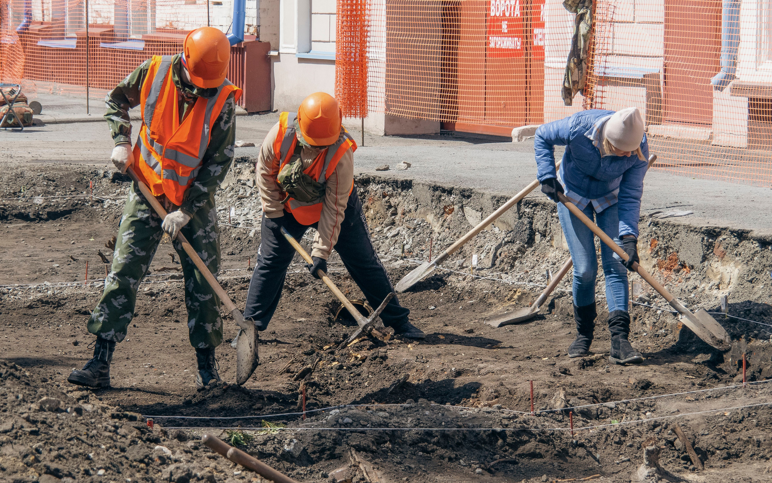 Реконструкция улицы Ленина в Тюмени и новые раскопки