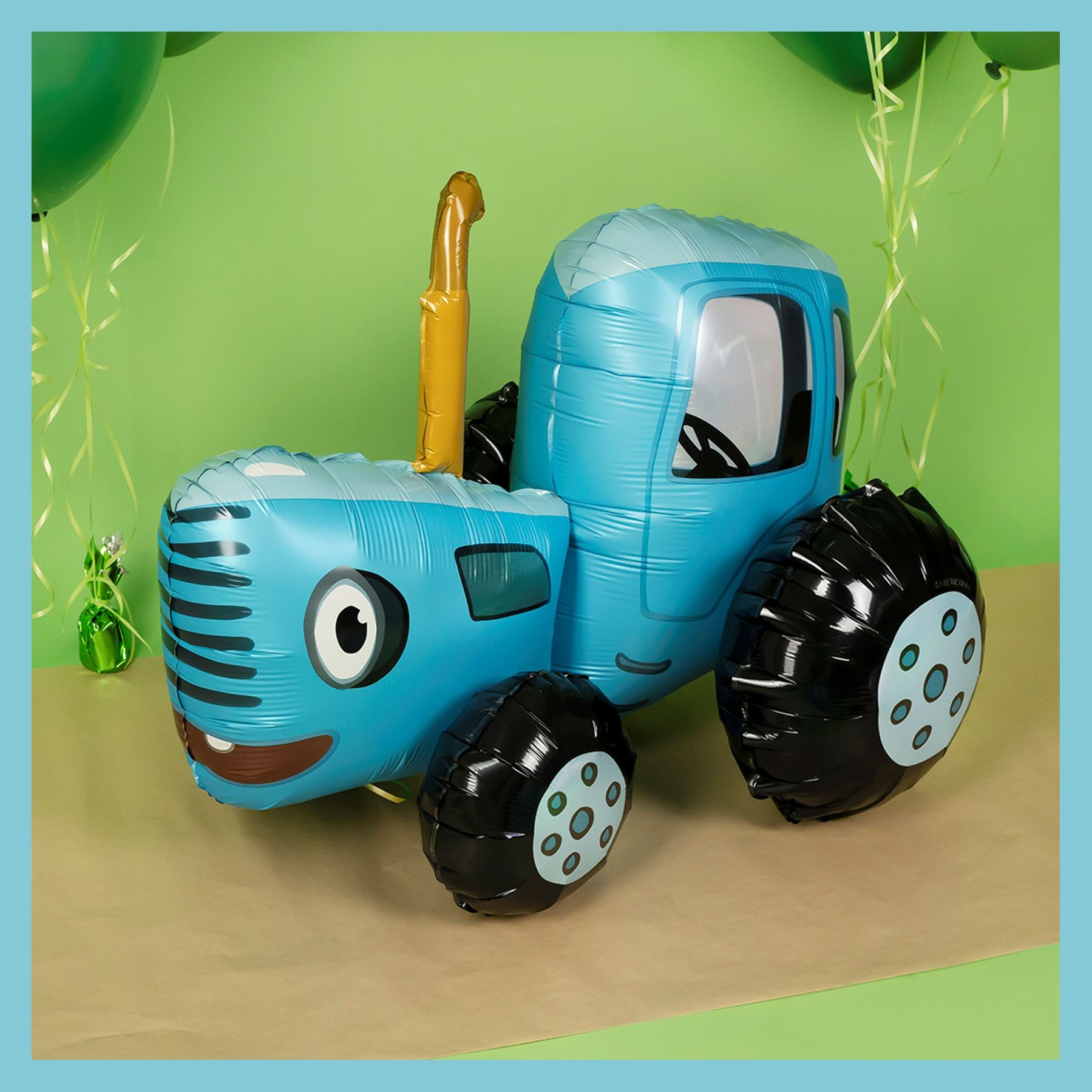 Шары синий трактор. Студия праздничного декора