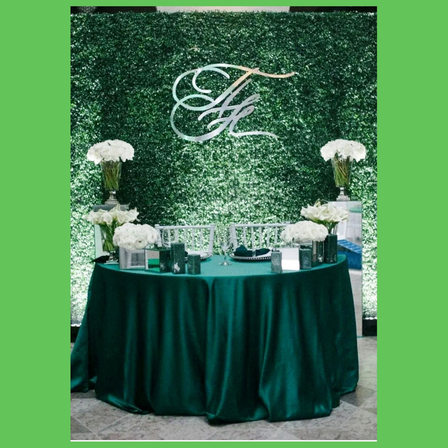 Зеленая фотозона. Студия праздничного декора