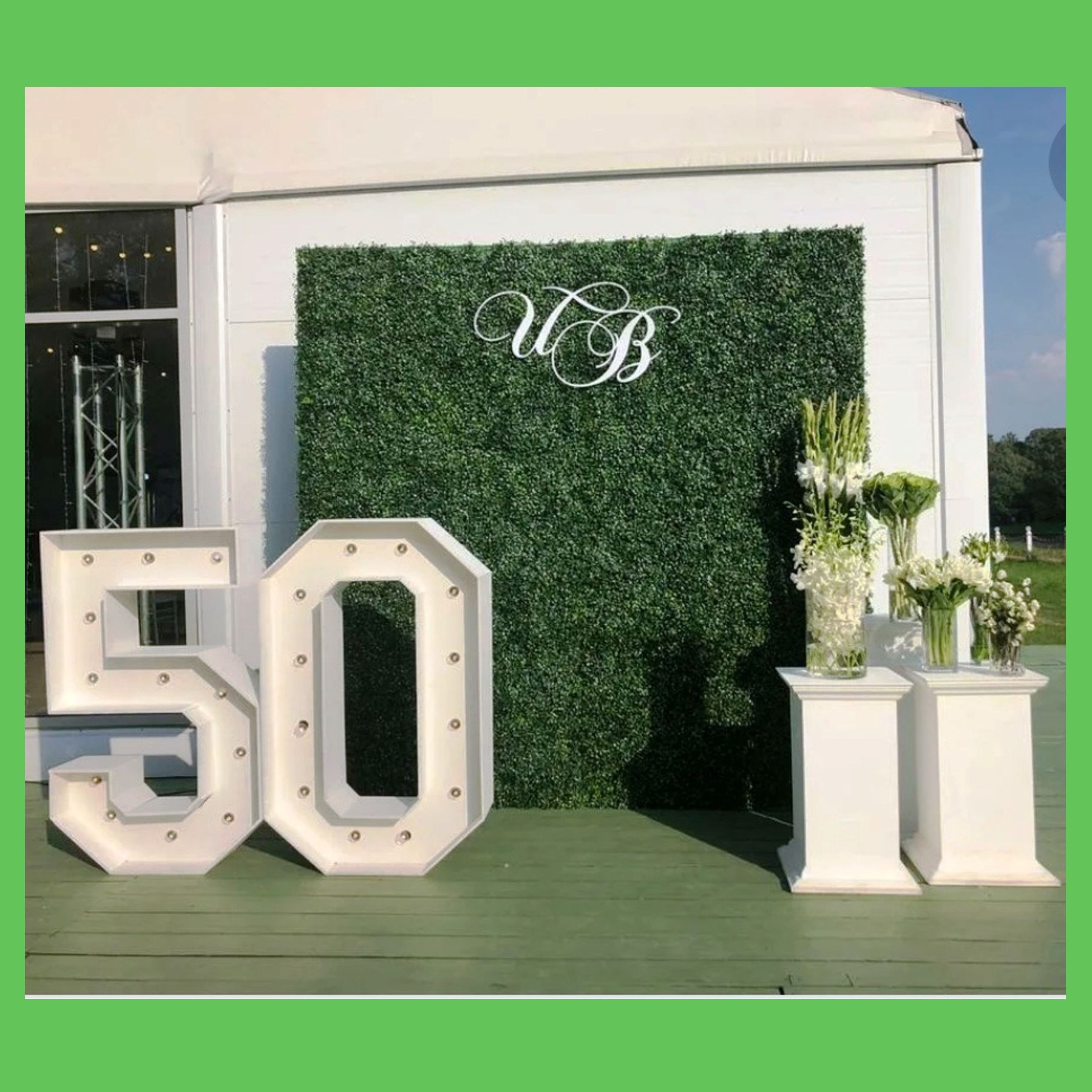 Зеленая фотозона. Студия праздничного декора