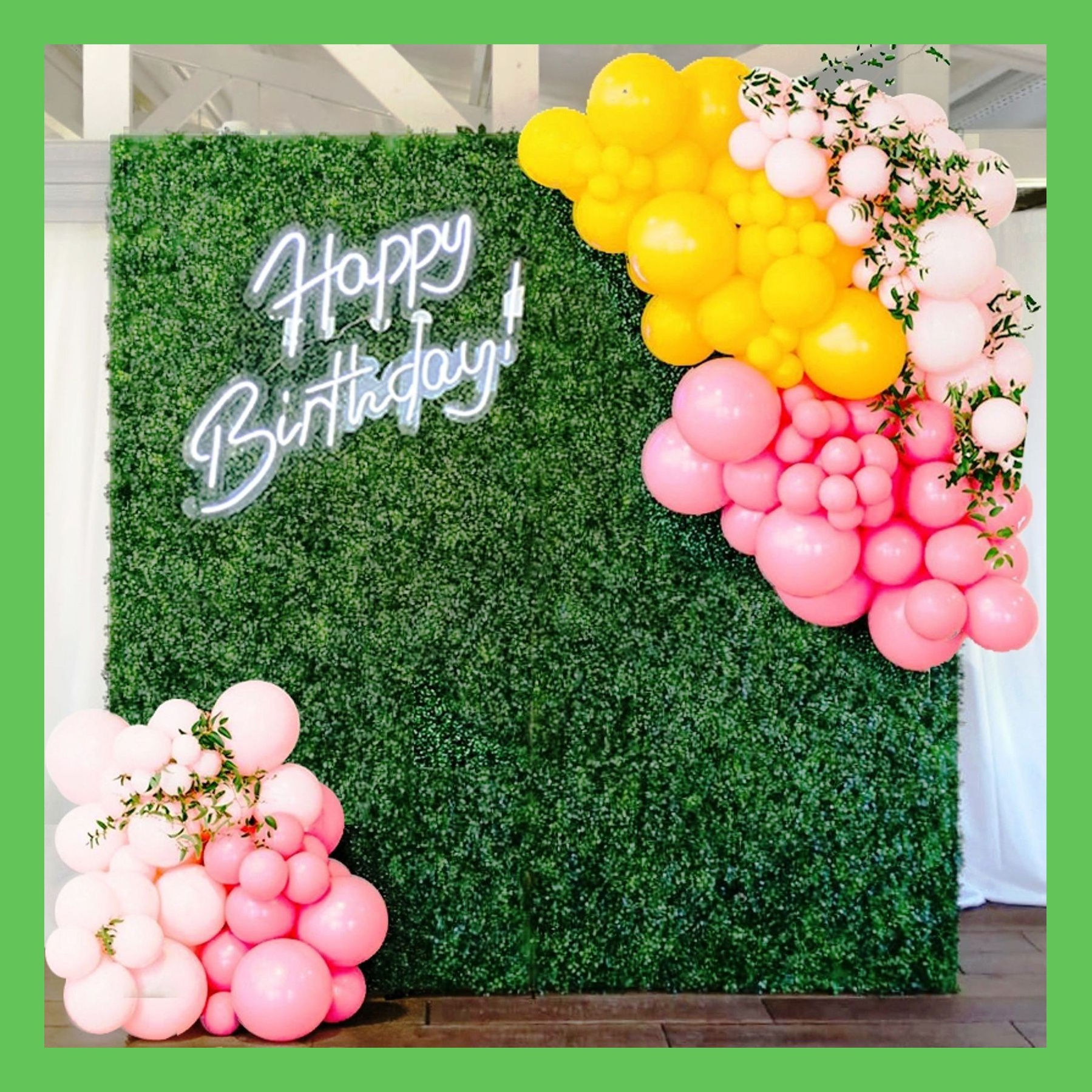 Зеленая фотозона. Студия праздничного декора