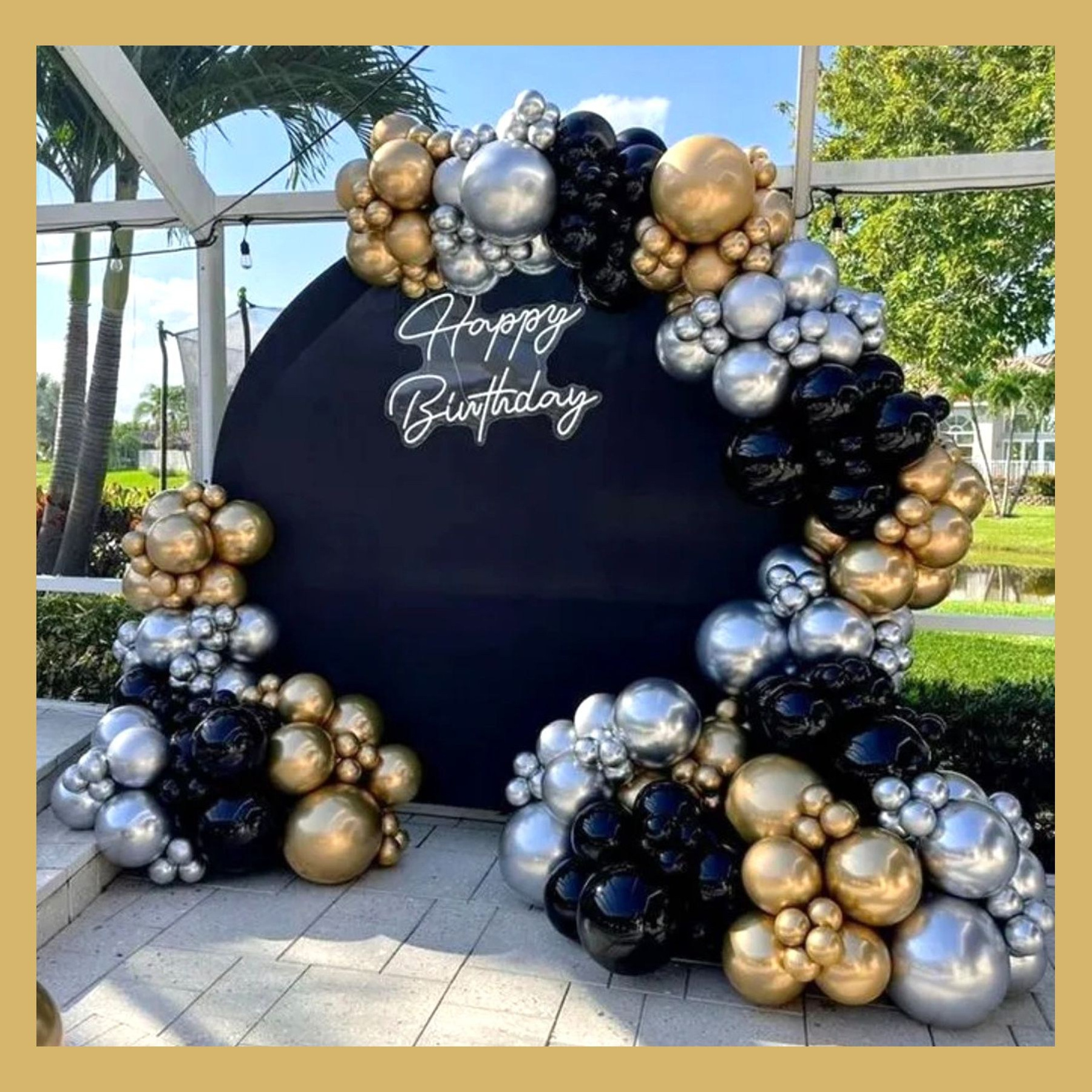 Круглая фотозона. Студия праздничного декора