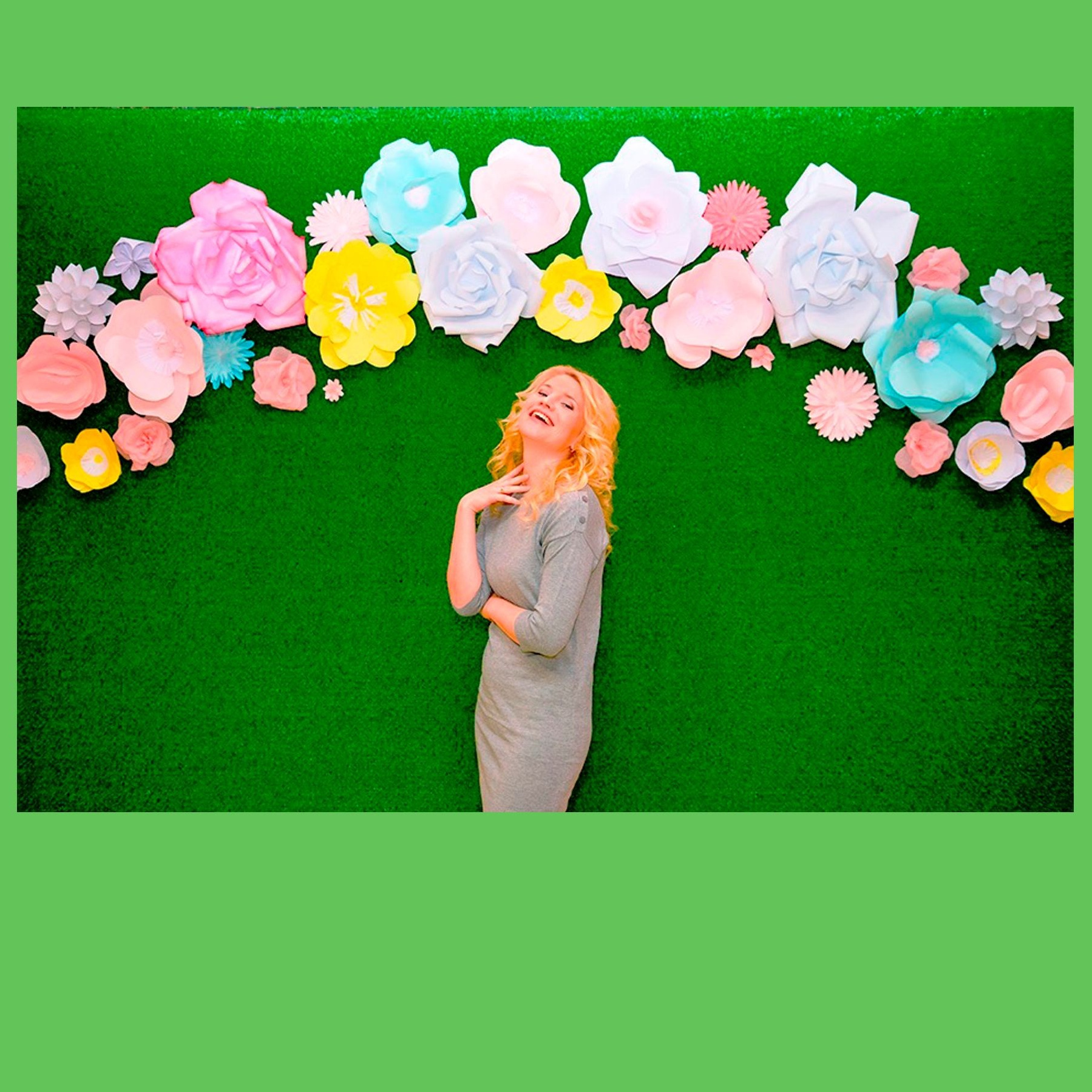 Зеленая фотозона. Студия праздничного декора