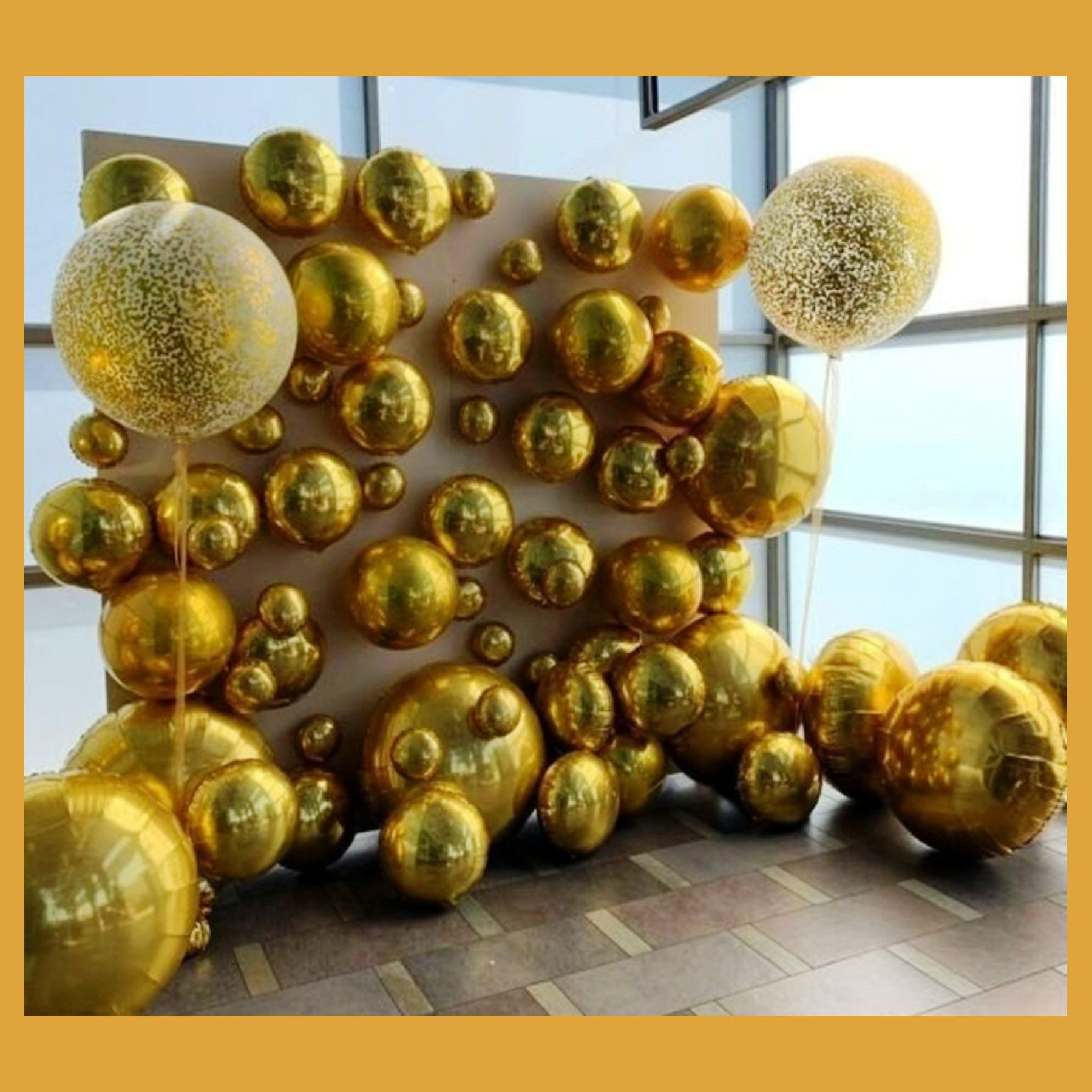 Фотозона из фольгированных шаров. Студия праздничного декора