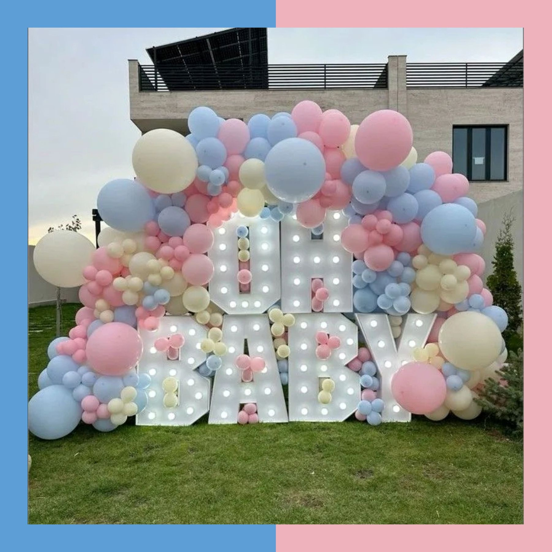 Гендер пати фотозона. Студия праздничного декора