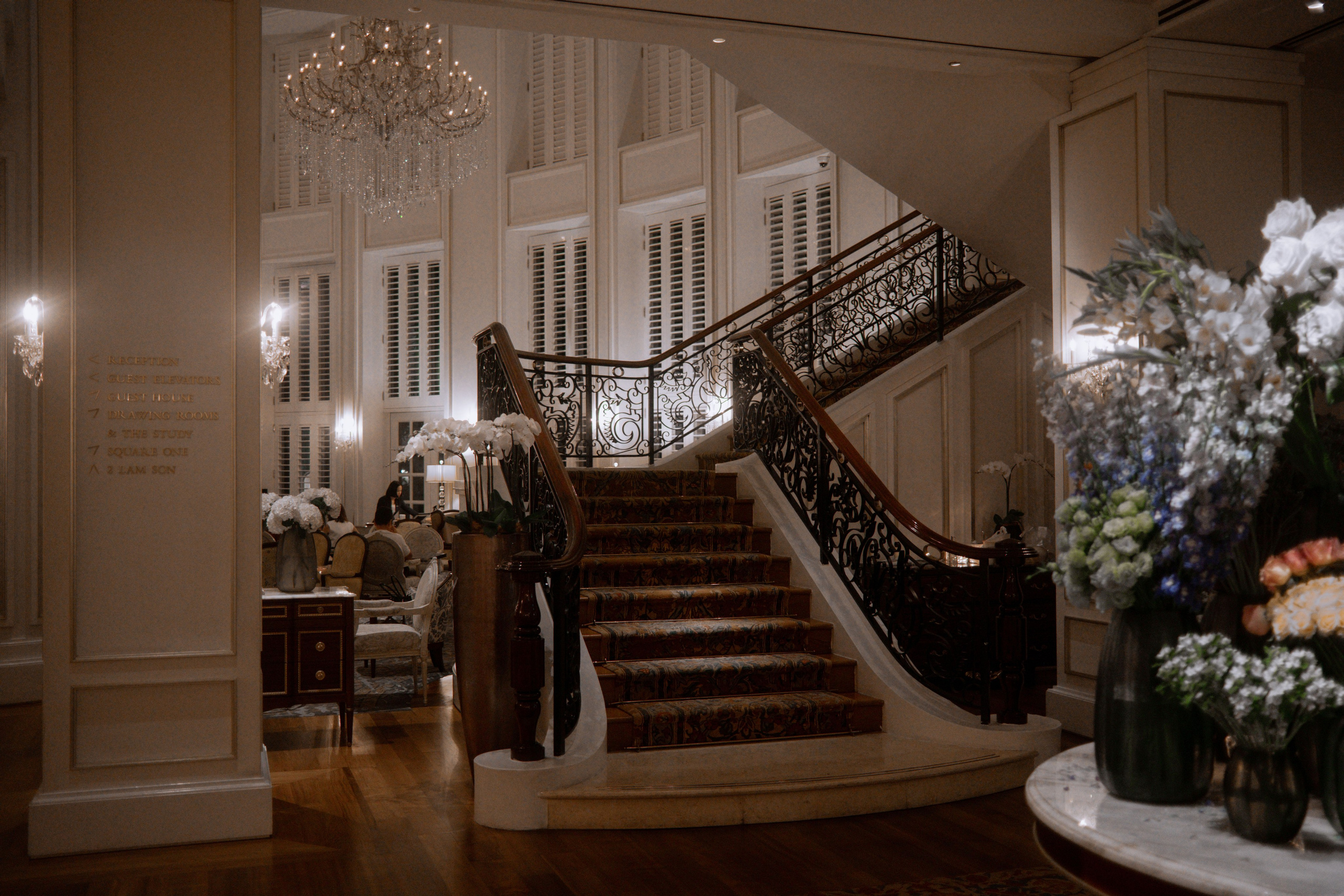 Luxury hotel lobby and staircase for VIP accommodation