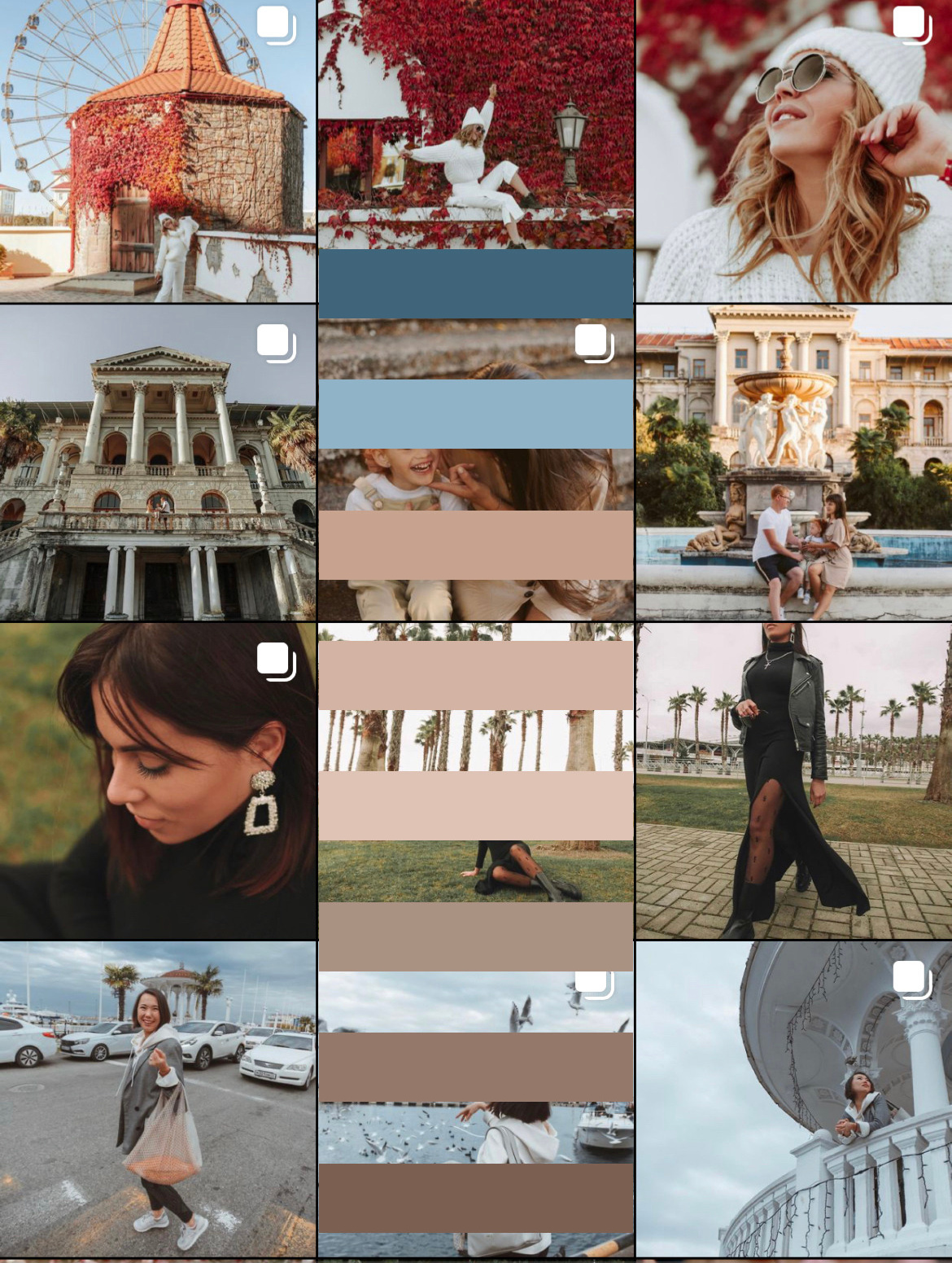 Цветовые палитры для выбора образа на съемку. Милана Довгаль - семейный фотограф и видеограф в Адлере и Сочи