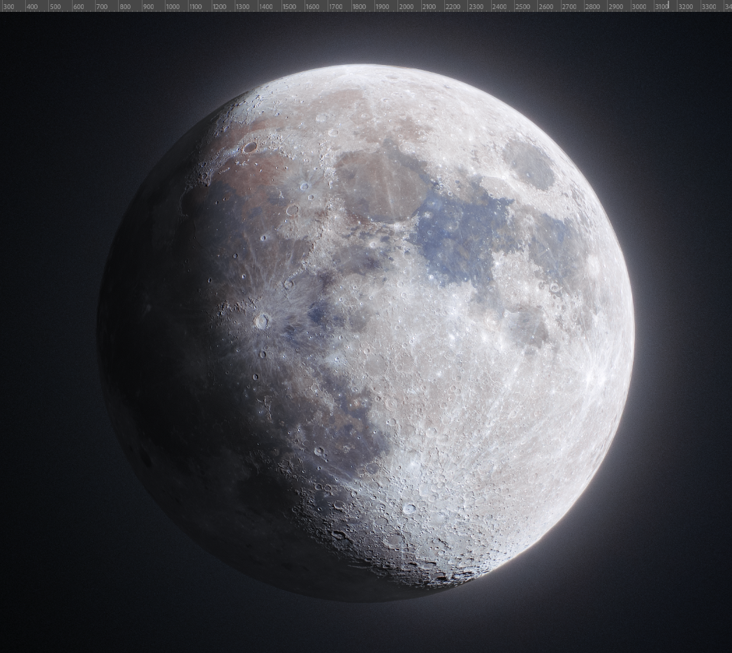 Moon Photography and HDR image Assembly. Photographer Vladimir Korovyakovsky