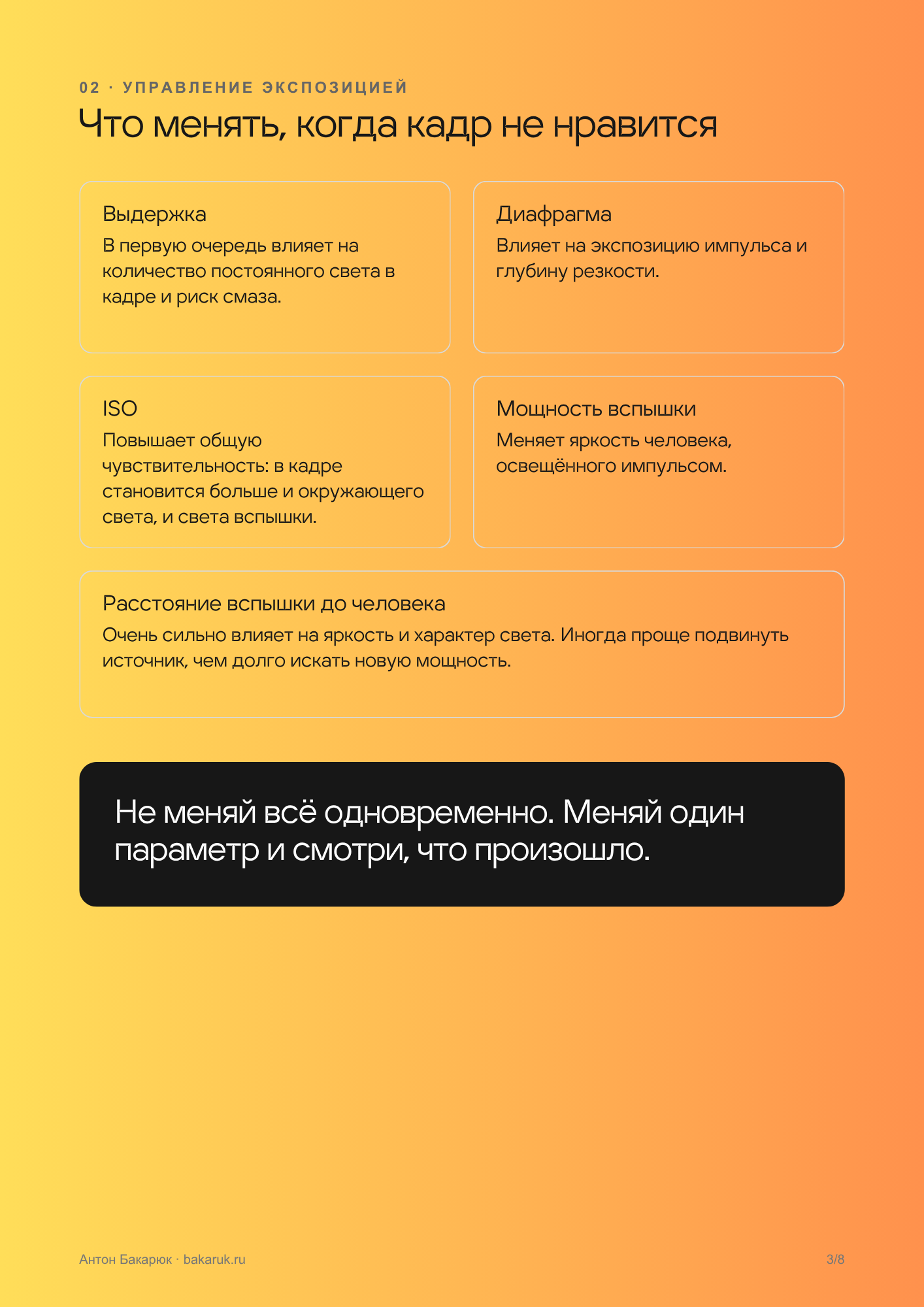 Шпаргалка по вспышке на фотозоне для фотографа — бесплатно