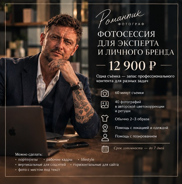 Фотограф Романтик в Москве | Быстрая запись и сертификаты
