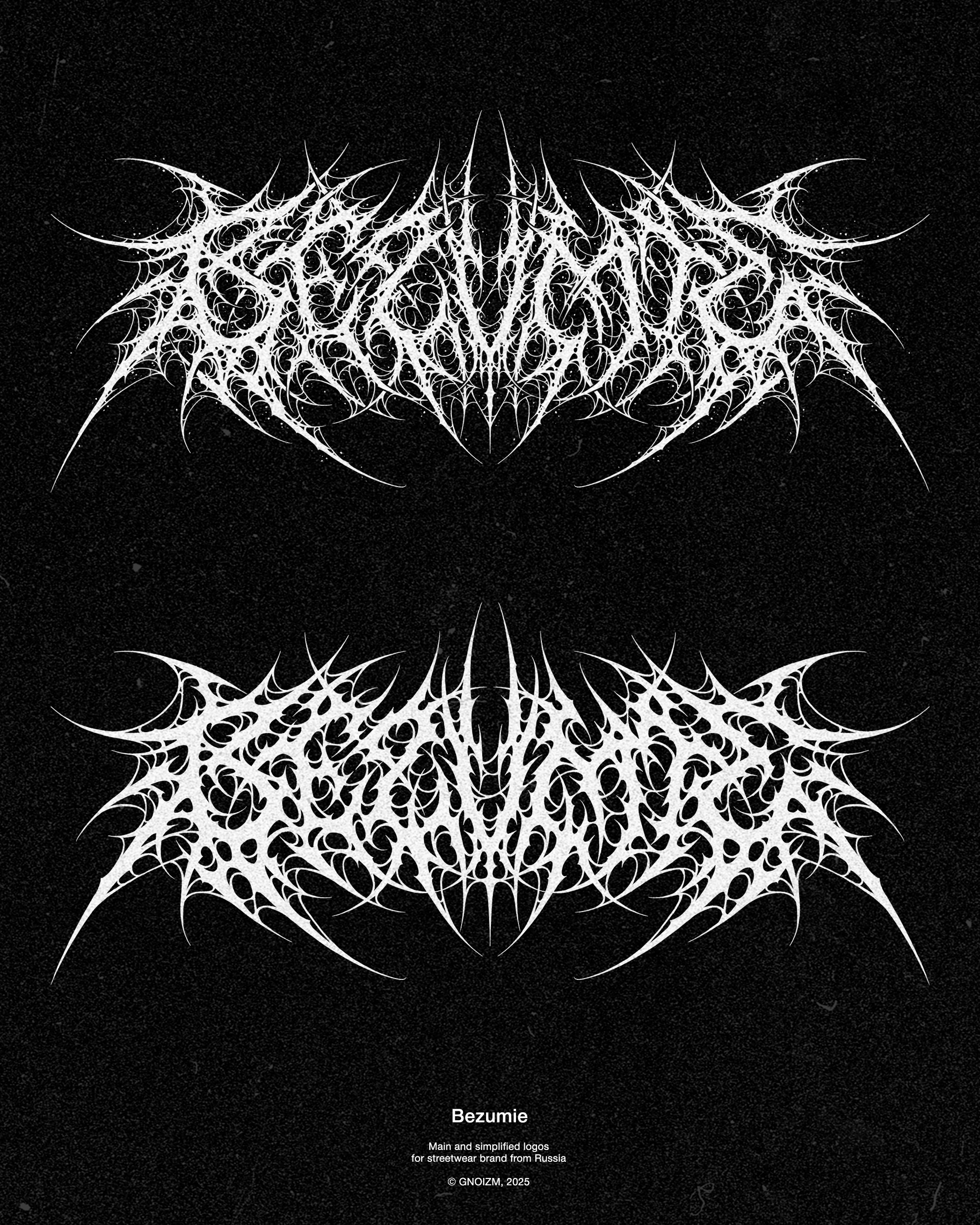 Bezumie | metal logo design & creation. GNOIZM | Metal Logos & Dark Lettering