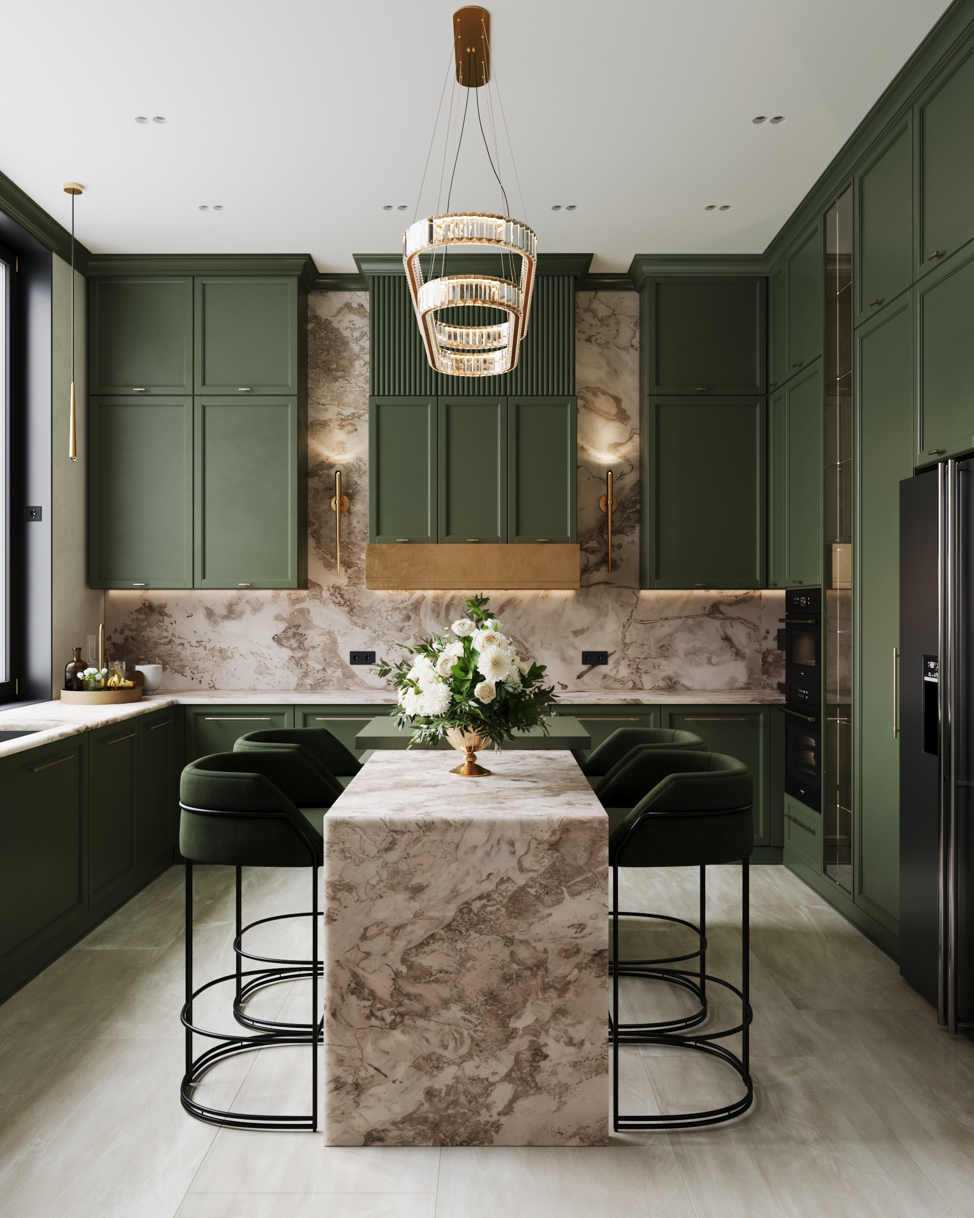 Kitchen in the forest. Дизайн интерьера | 3D визуализация | Миланская Марина