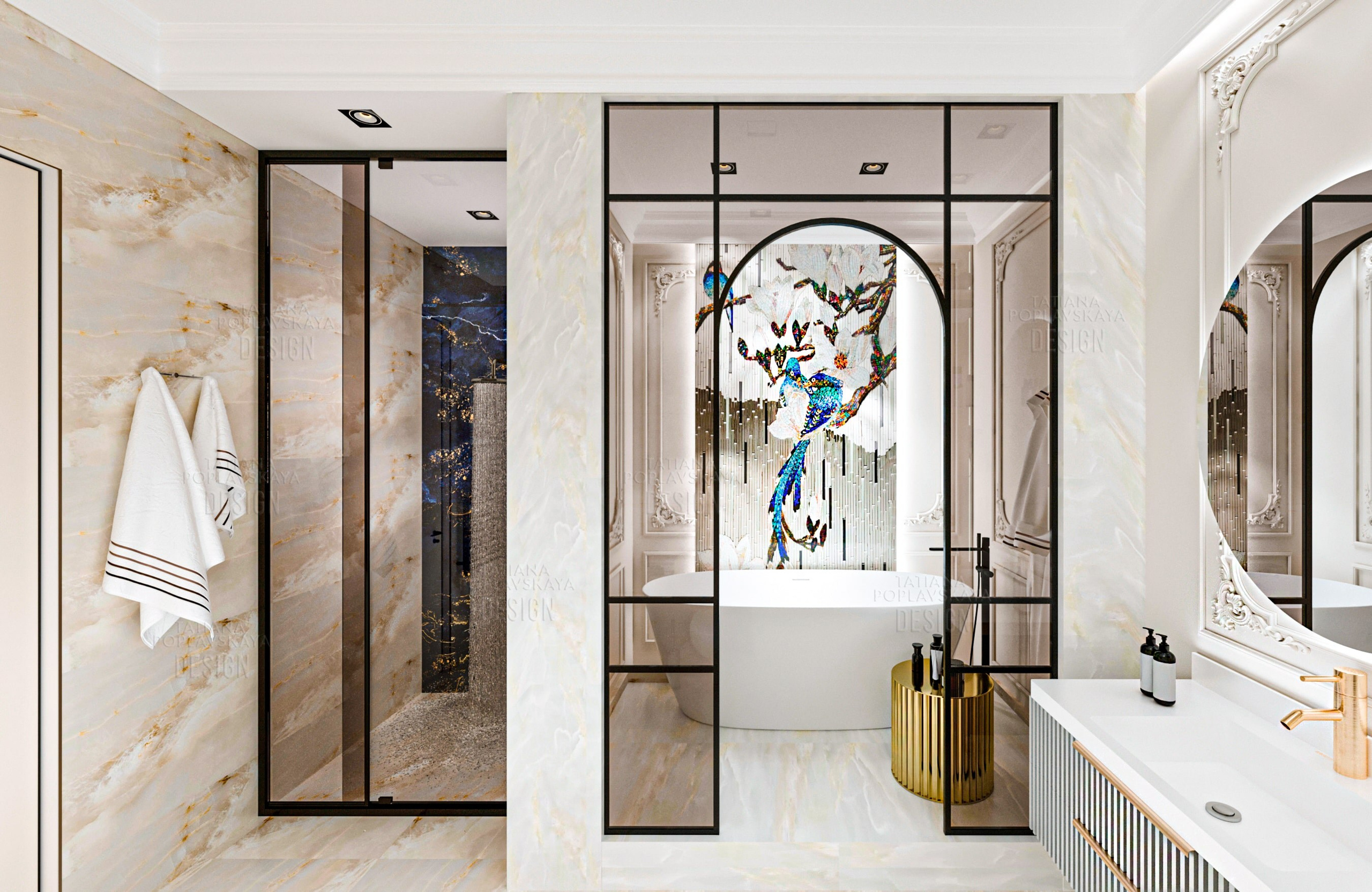 Дизайн квартиры Сочи в стиле современной классики. Интерьерный дизайнер в Сочи Поплавская Татьяна. Проектирование интерьеров и организация процесса ремонта