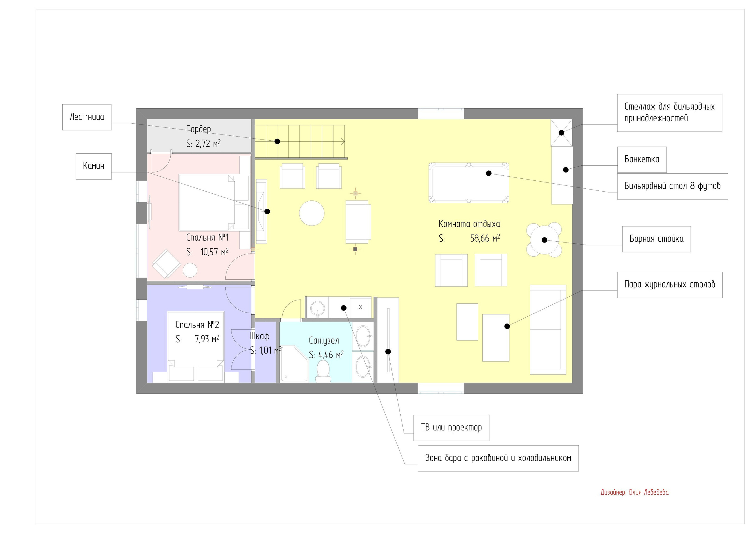 Планировки. Дизайнер интерьера Юлия Лебедева. Москва