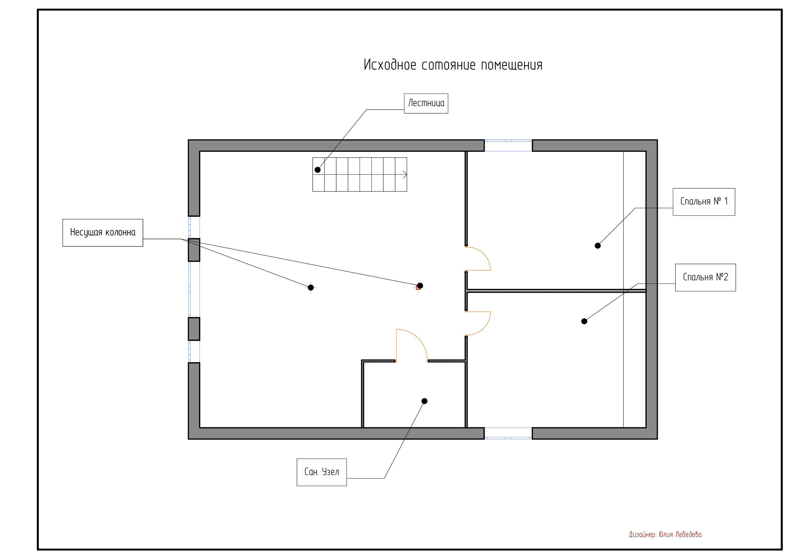 Планировки. Дизайнер интерьера Юлия Лебедева. Москва