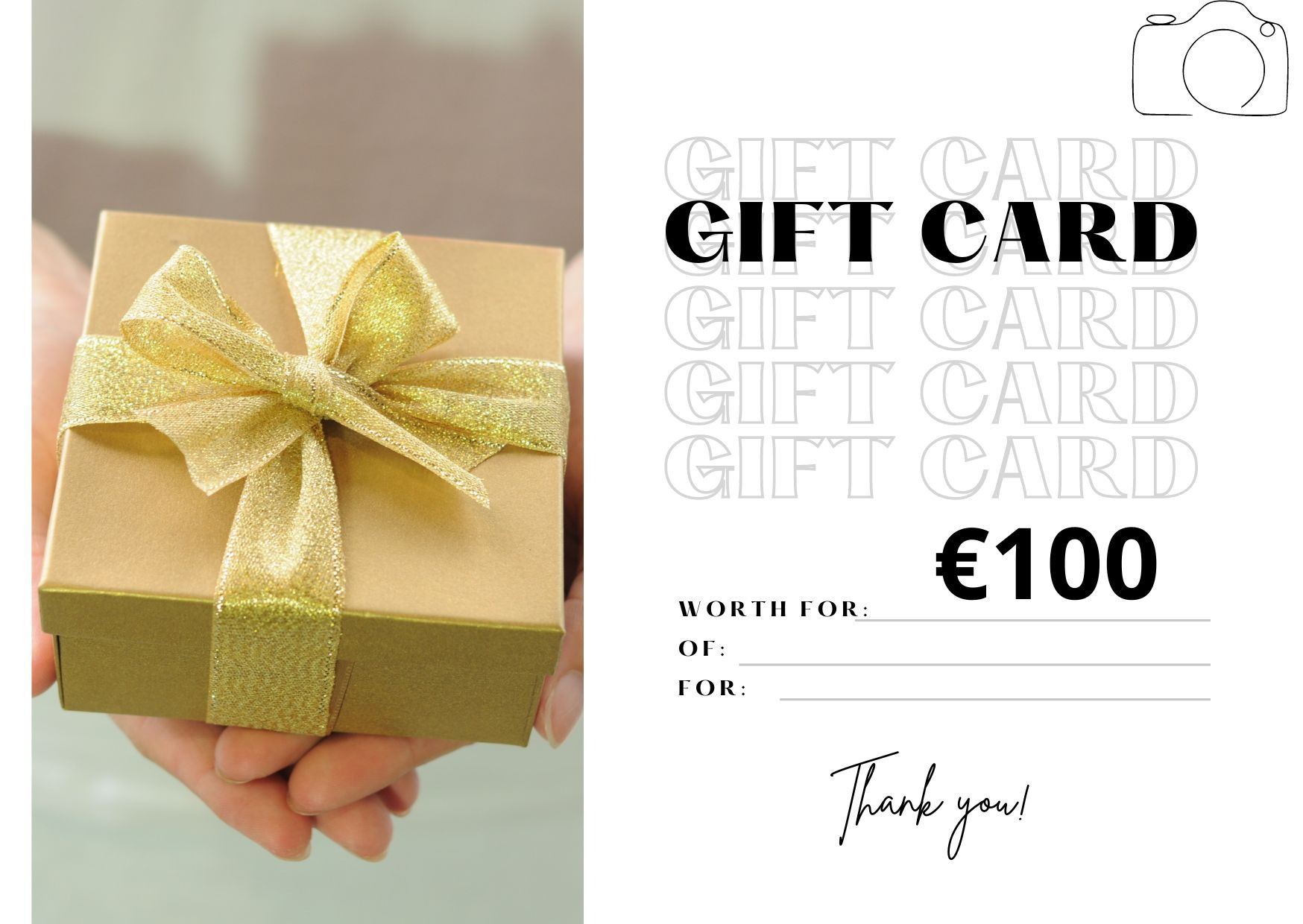 Giftcard. Family, Children and Business photographer in Belgium