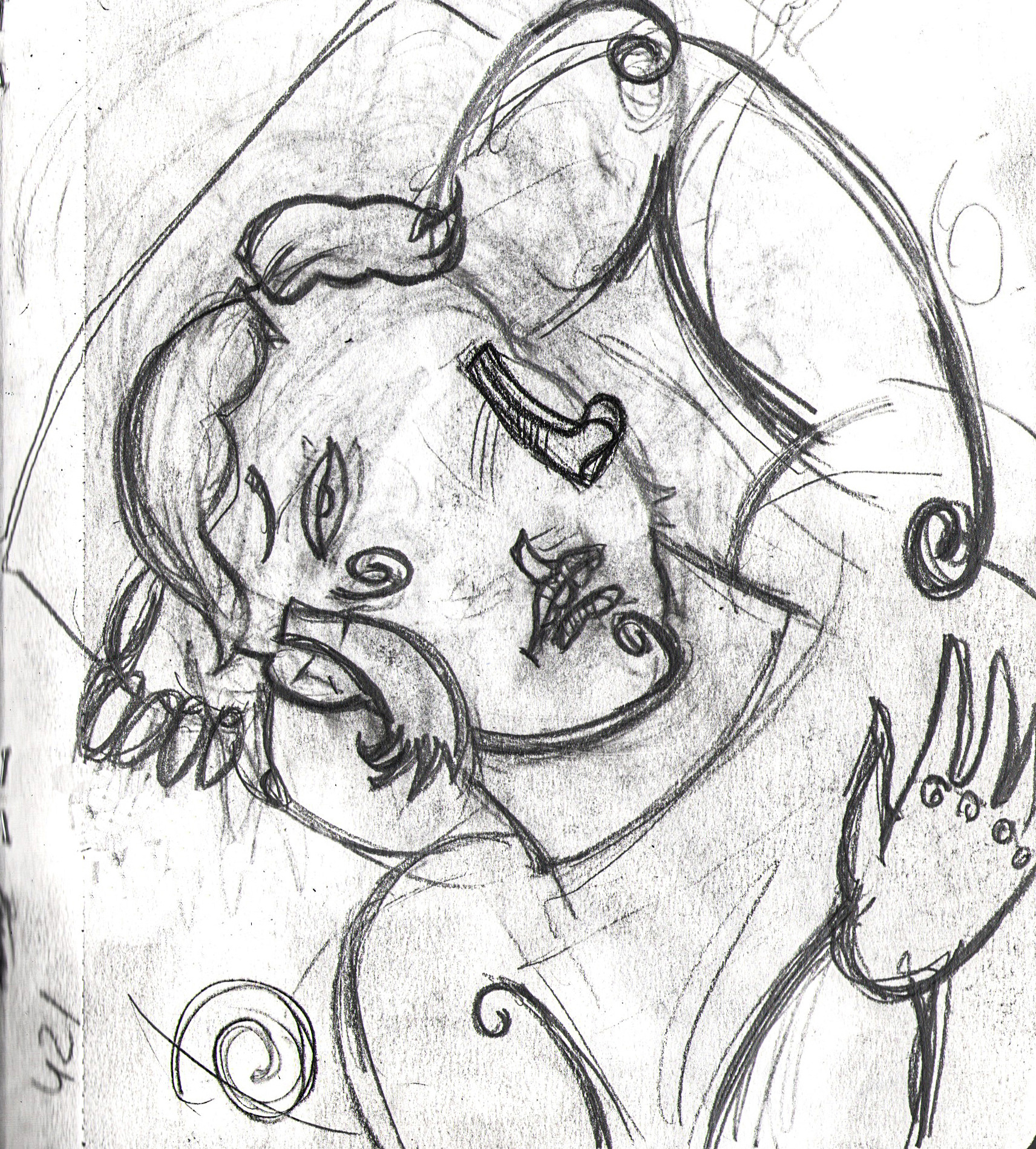 Купить необычную иллюстрацию в Москве. Рисунок карандашом от скульптора Дмитриева Алексея.