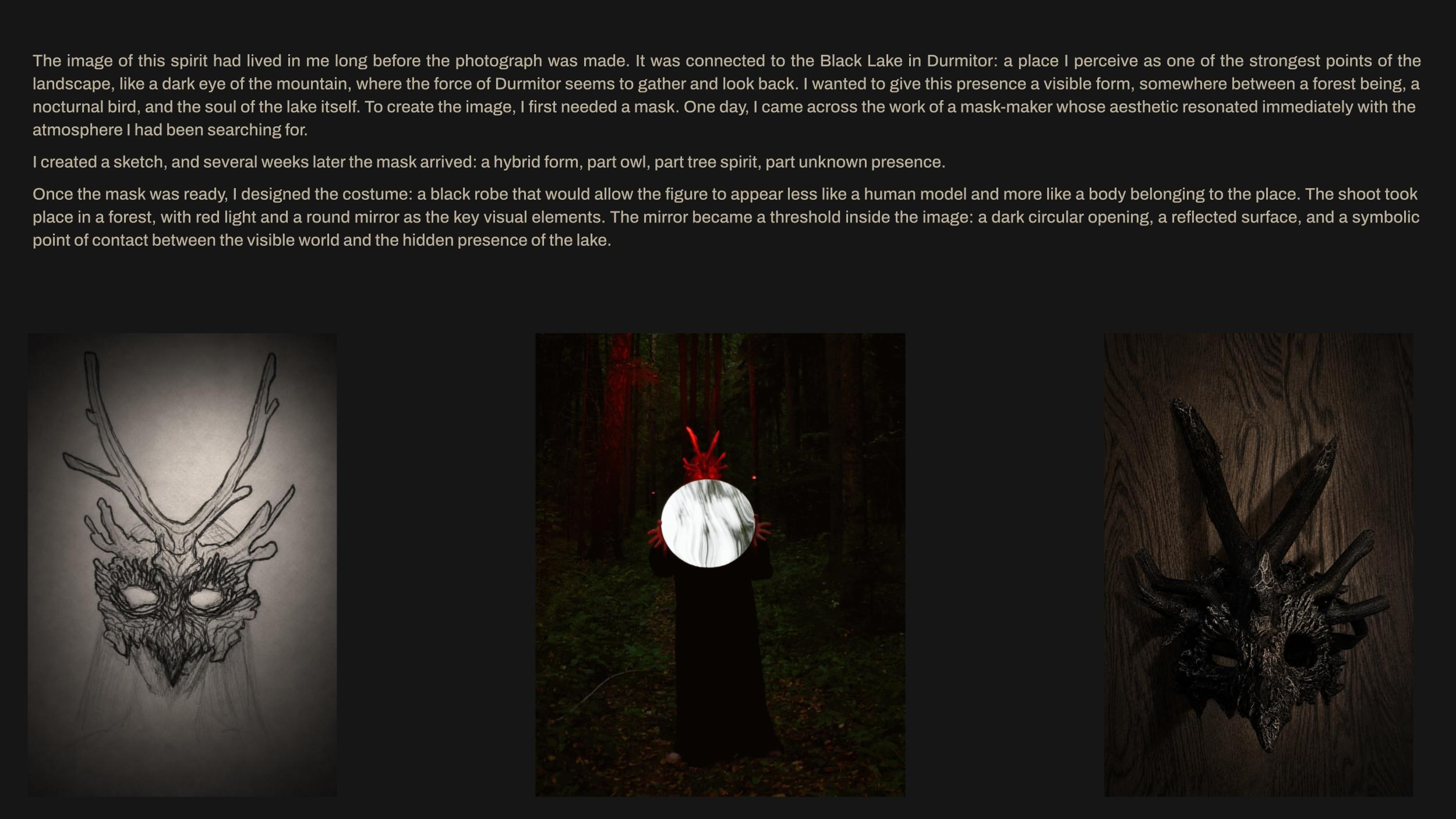 MAKING OF THE BLACK LAKE SPIRIT. YOKAZE