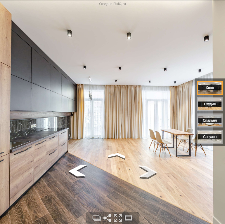 Виртуальный тур по квартире в Даевом переулке для продажи — Панорамный фотограф Кузнецов Сергей.