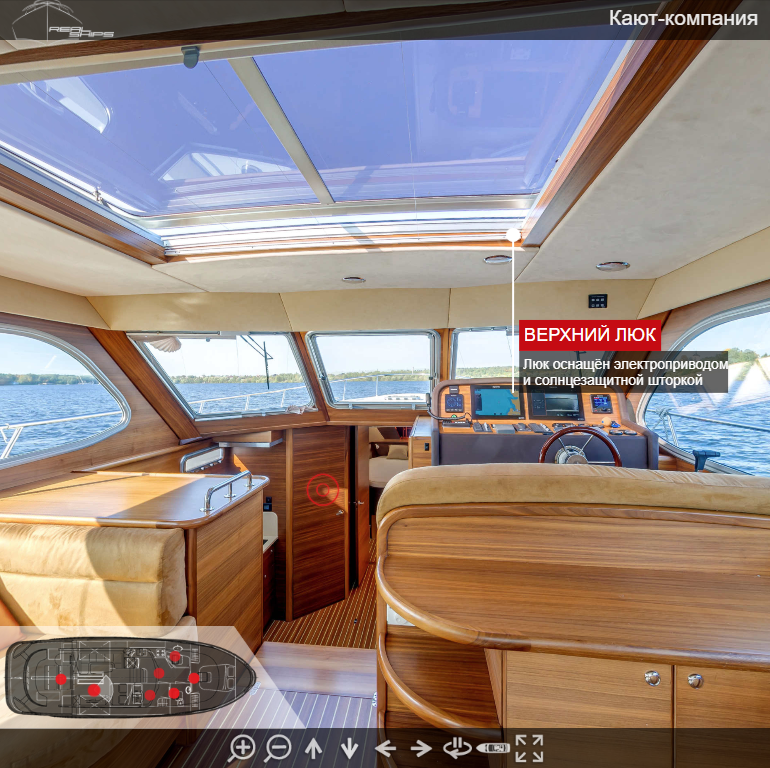Виртуальный тур по яхте и теплоходу. Интерьерная съёмка и виртуальные туры — Интерьерный фотограф Кузнецов Сергей (photopixiq)