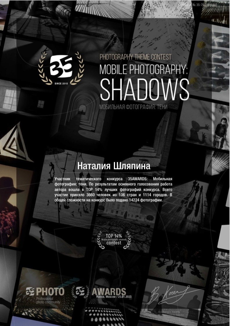 Дипломы. Фотограф Наталия Шляпина в Ростове-на-Дону