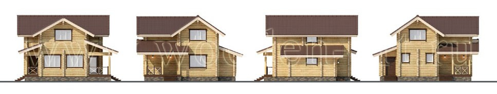 «Роща» 150 кв. м. Проекты деревянных домов