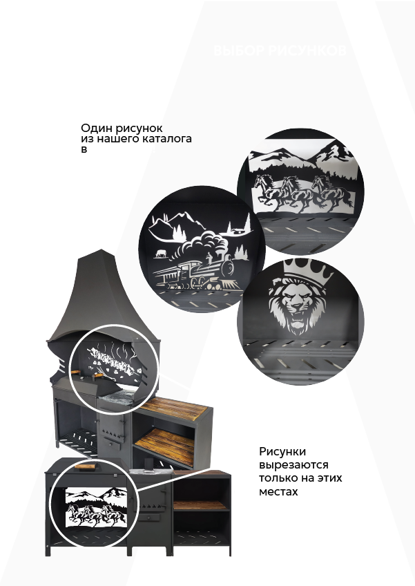 Тумбочки приставные/дополнительные элементы к мангалу. Купить / заказать мангал для дома в Краснодаре от производителя «Дарбин»