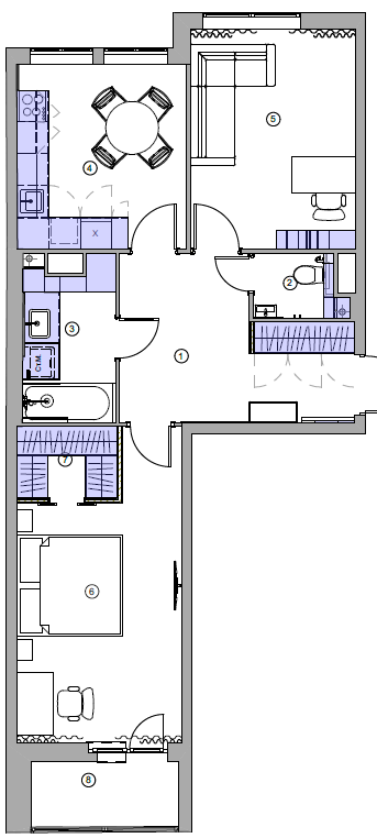 //квартира 65 м². Студия дизайна интерьера ESLI.BURO