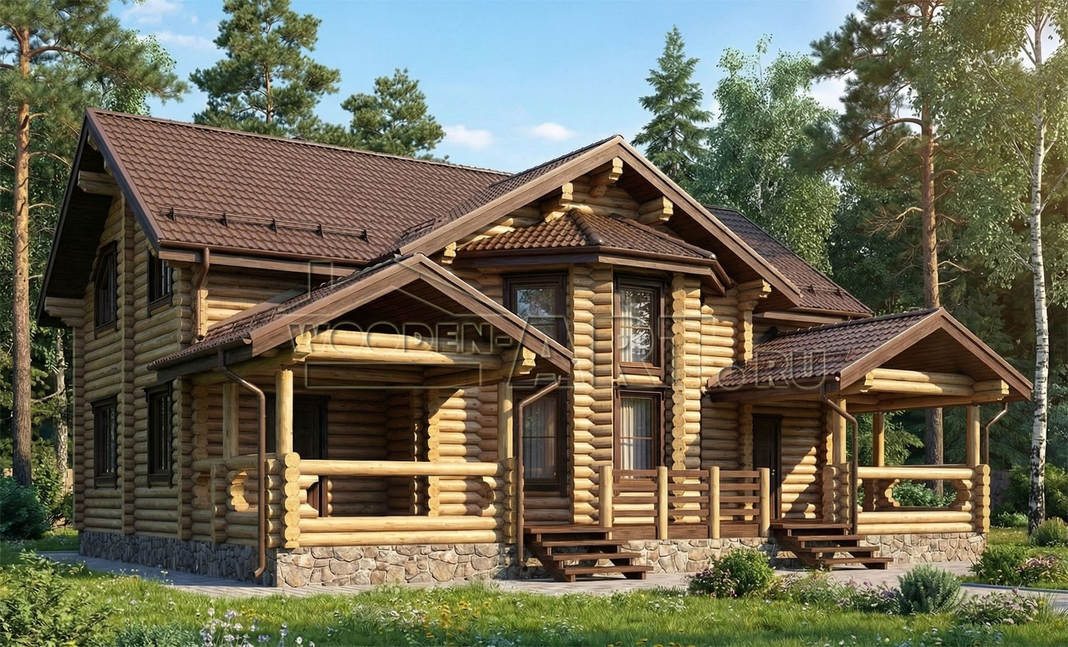 «Раздоры» 388 кв. м. Проекты деревянных домов. Архитектор Ольга Мальцева