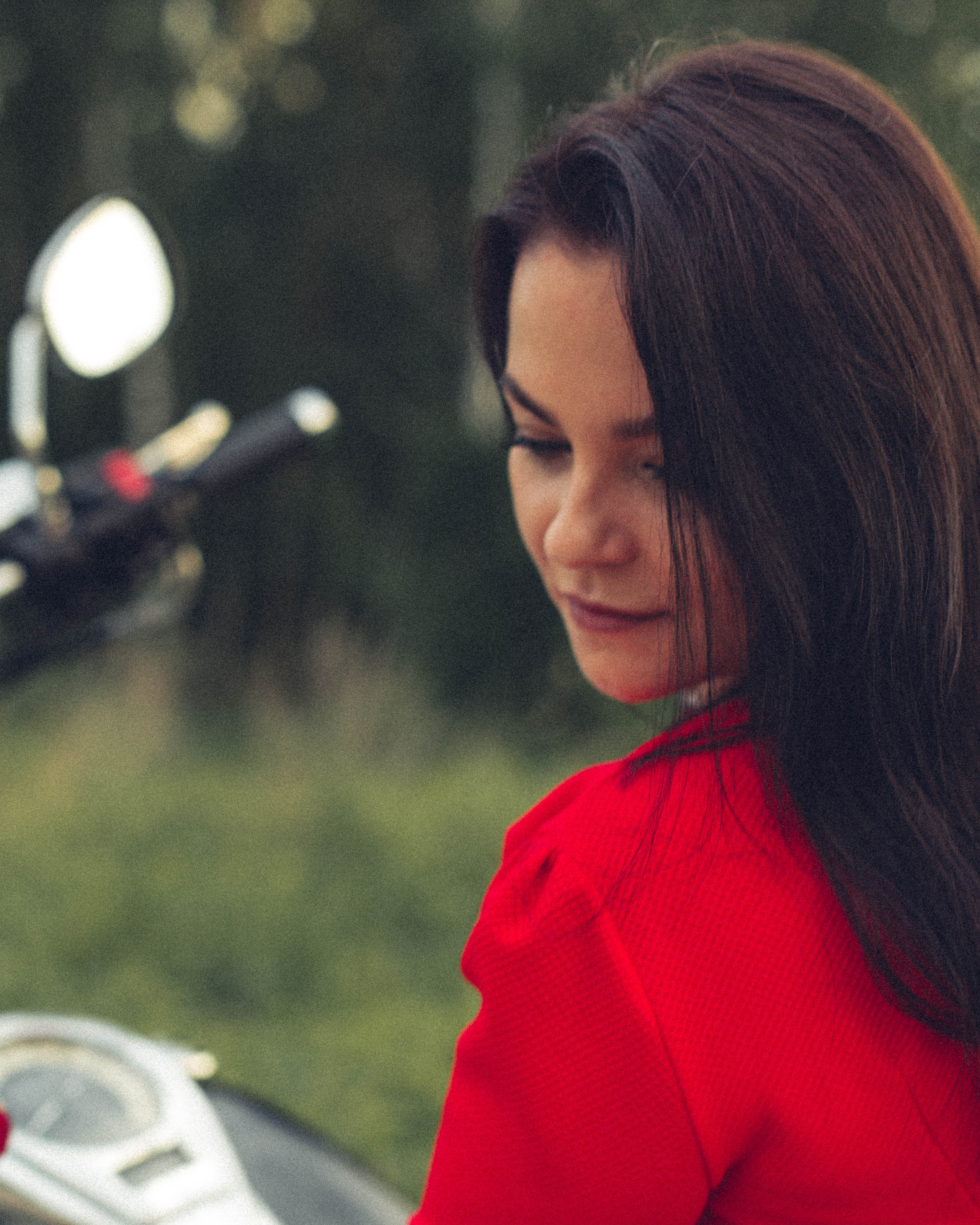 Фотосессия девушки на мотоцикле. Света Полетаева Москва