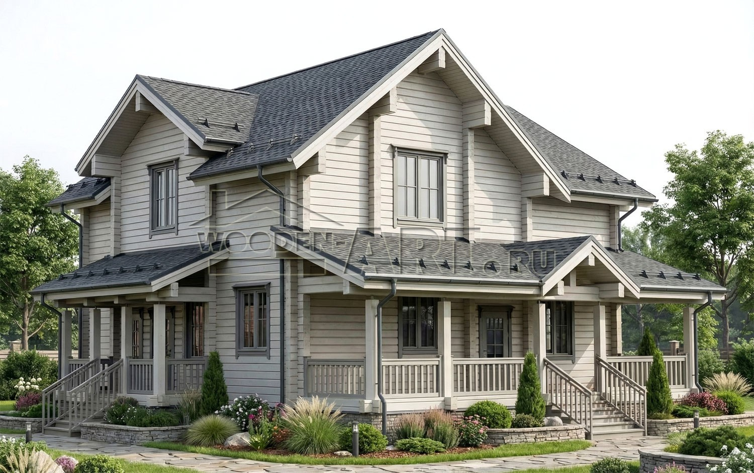 «Рыбушкино» 249 кв. м. Проекты деревянных домов. Архитектор Ольга Мальцева