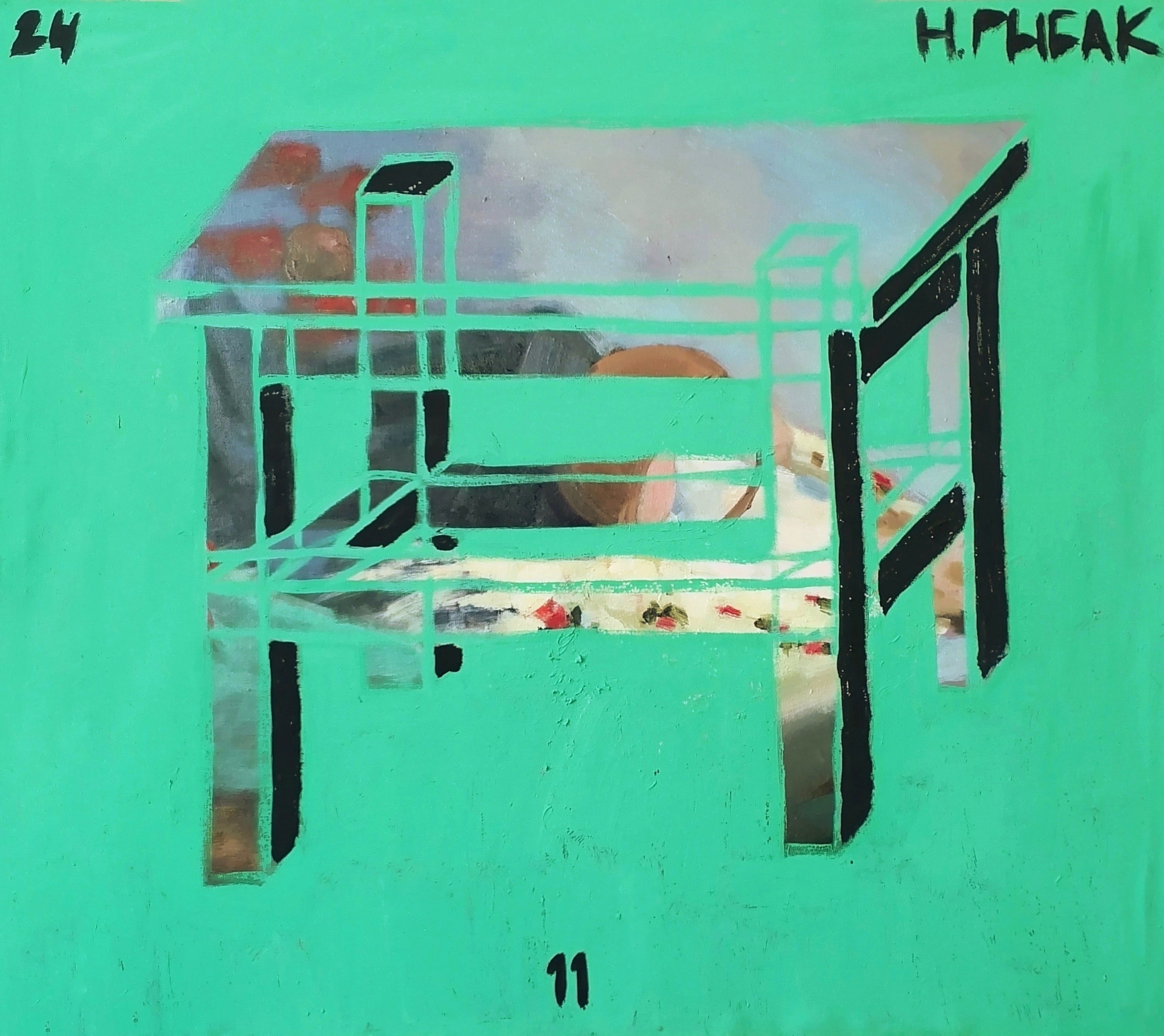 Табуретки на холстах. Художник Рыбак Николай