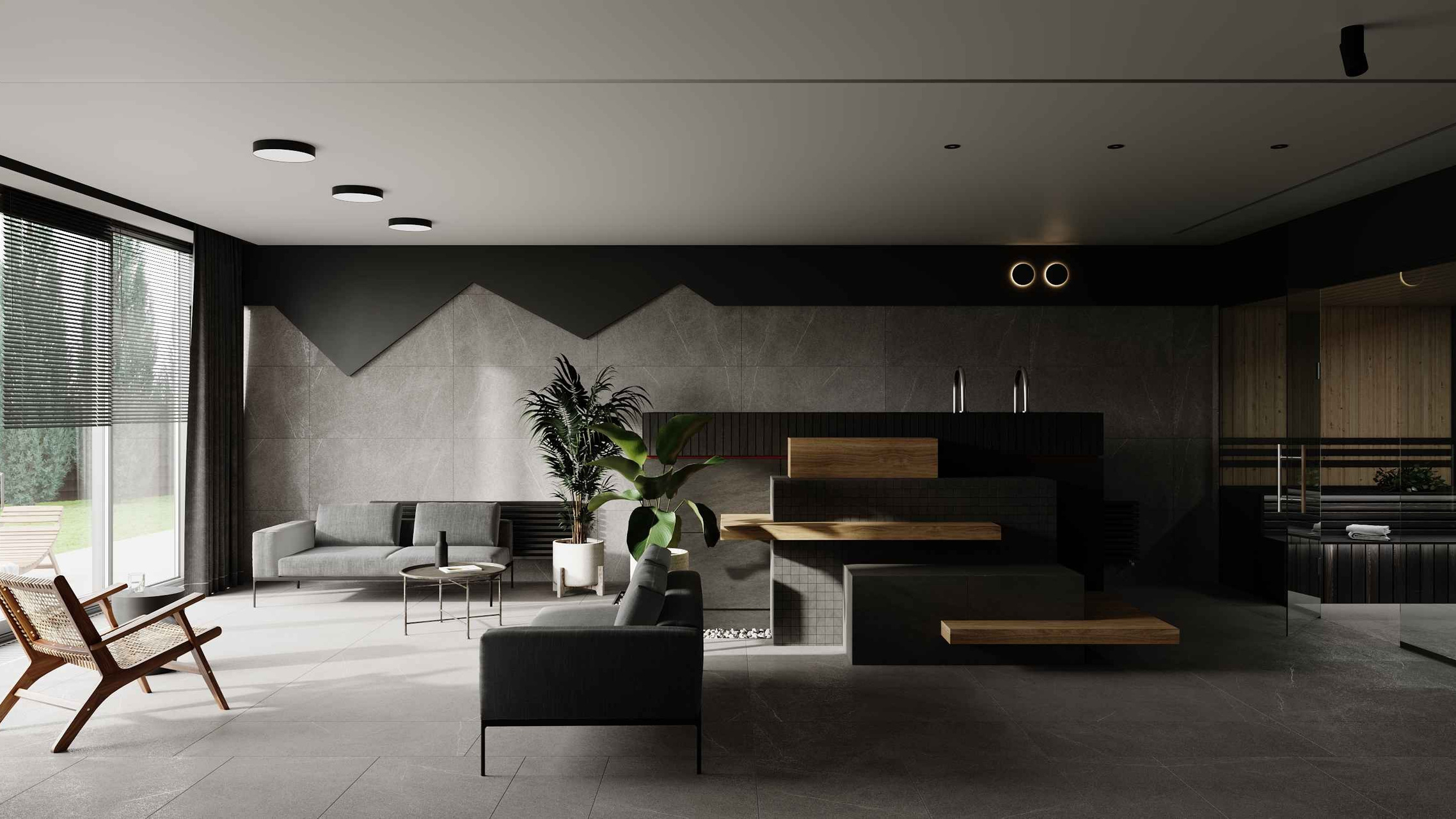 Дизайн интерьера частного банного комплекса «Scala spa» в Самаре и Тольятти. Студия дизайна интерьера «Строчка» | Москва, Санкт-Петербург, Самара, Казань, Тольятти, Ульяновск и другие города России