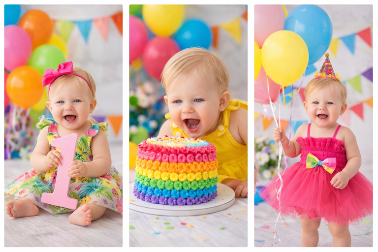 детская фотосессия 1 год девочка в нежном платье студийная съёмка фотограф Карасёва Елена