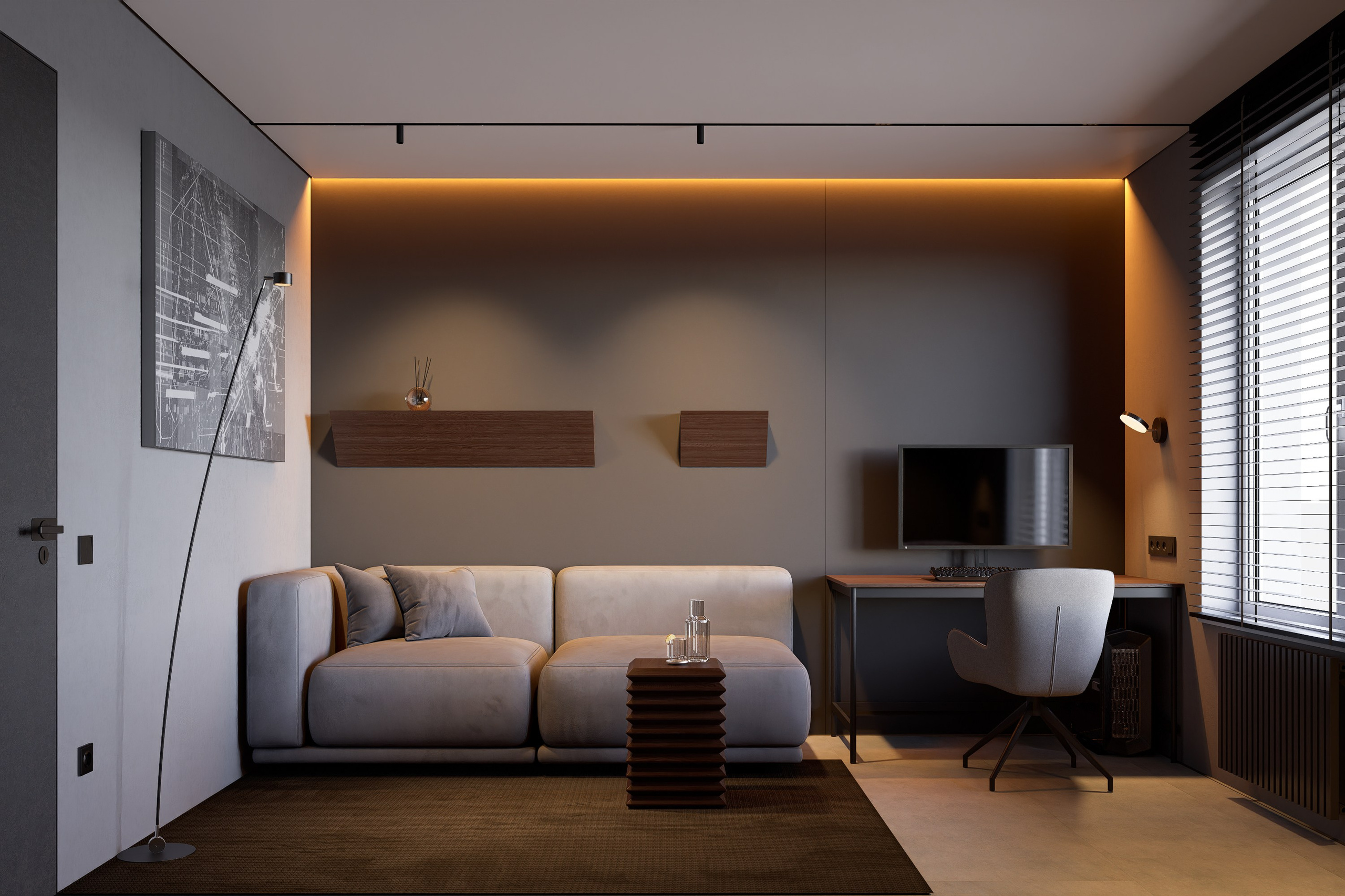 Квартира ЖК Полюса ЮГ 146. Архитектурно-дизайнерское бюро ROOMS