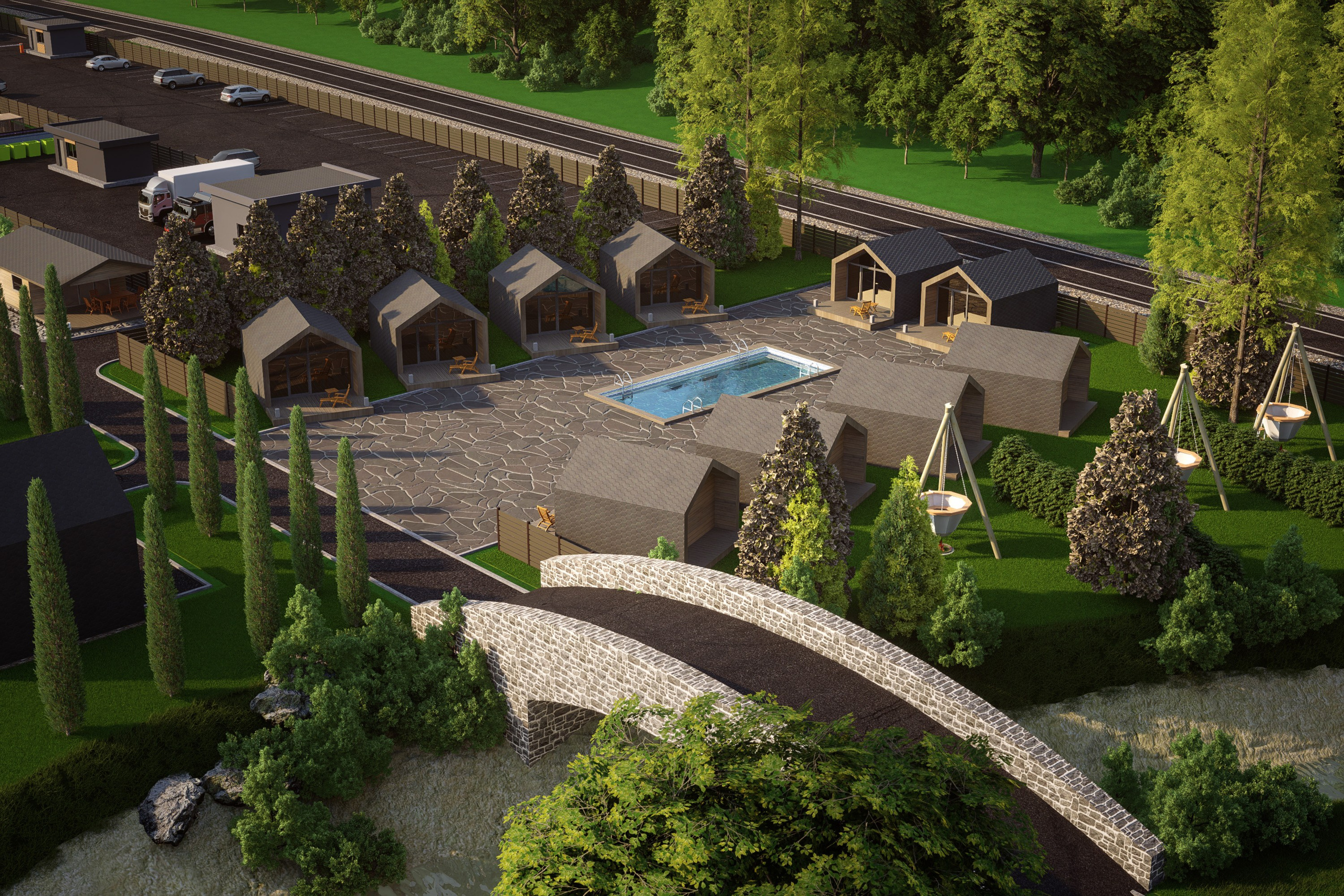 Озеро Буссе. Вариант 2. Архитектурно-дизайнерское бюро ROOMS