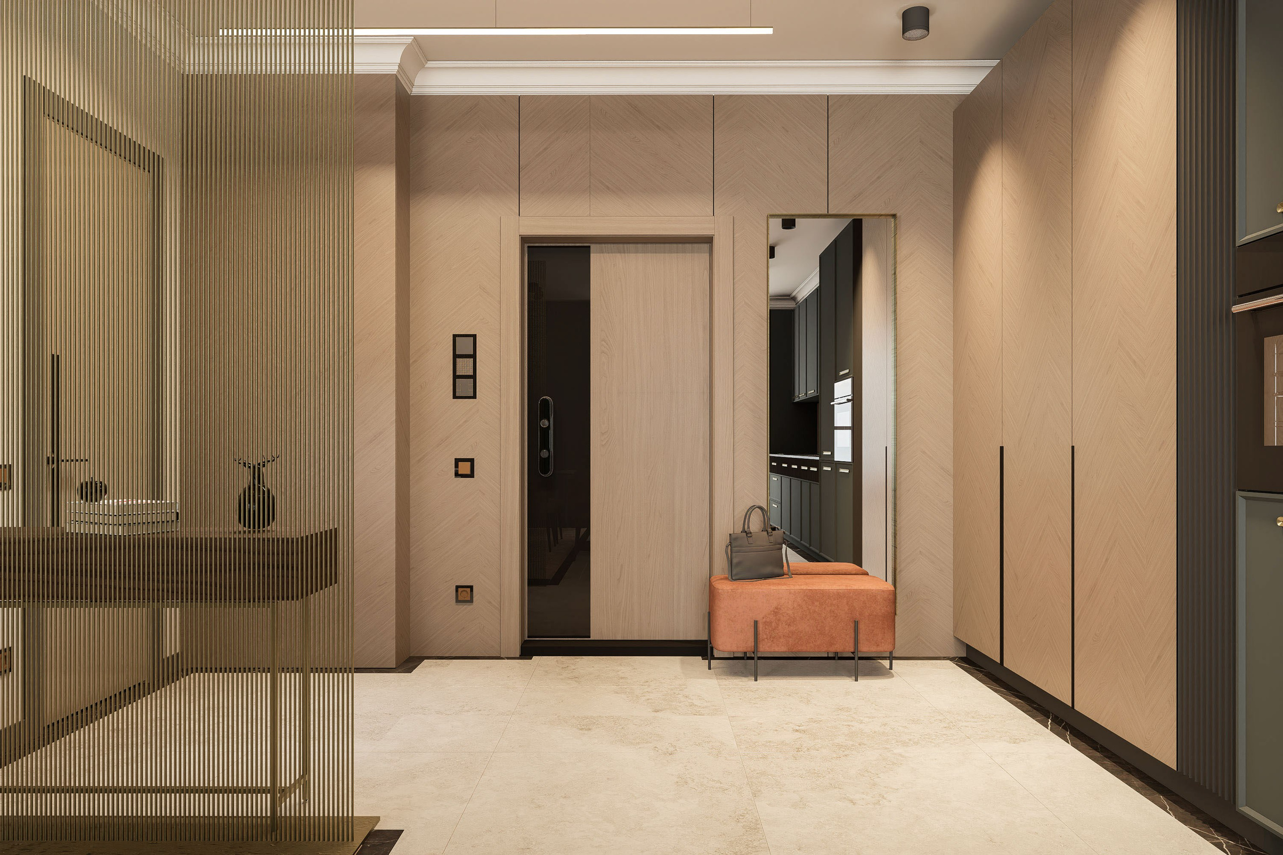 Дизайн проект квартиры в ЖК Дежнев. Архитектурно-дизайнерское бюро ROOMS