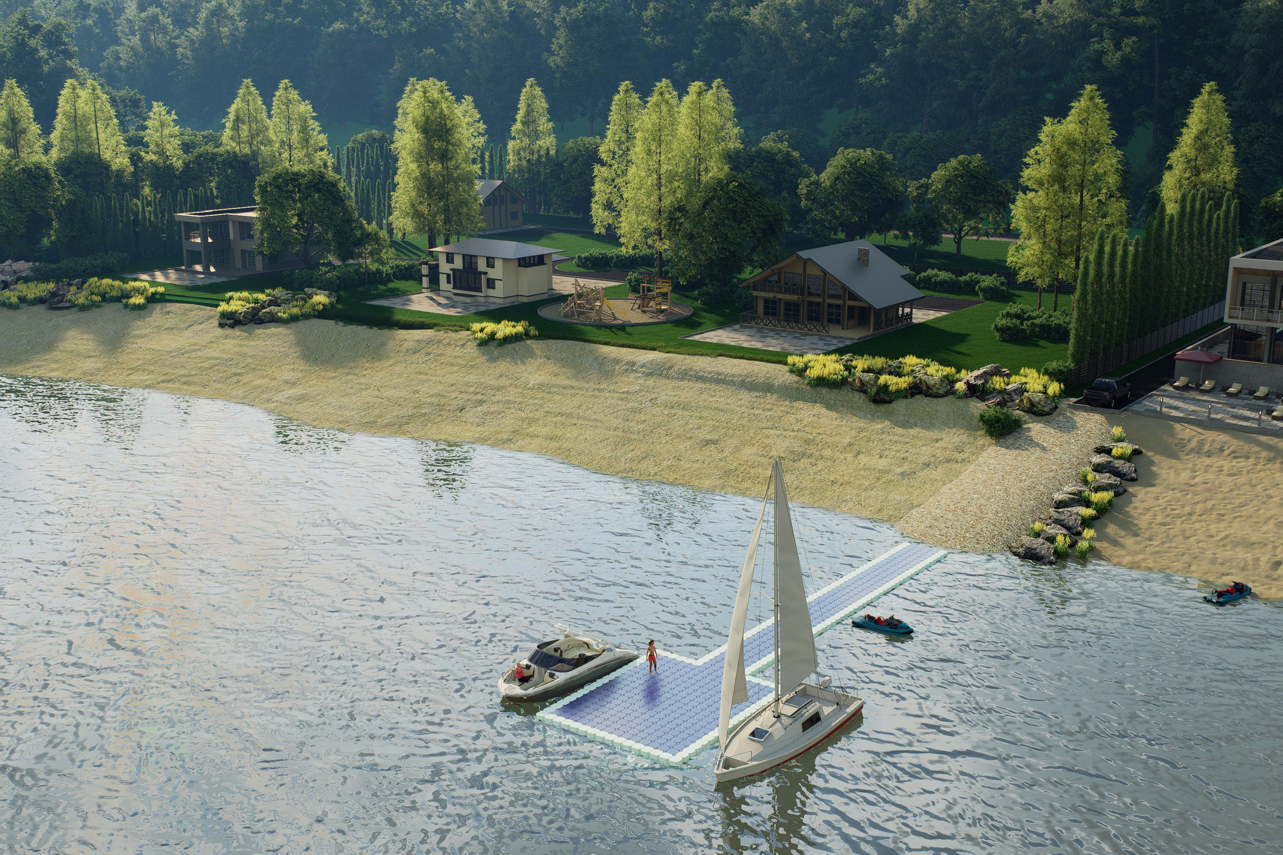 Озеро Буссе. Вариант 2. Архитектурно-дизайнерское бюро ROOMS