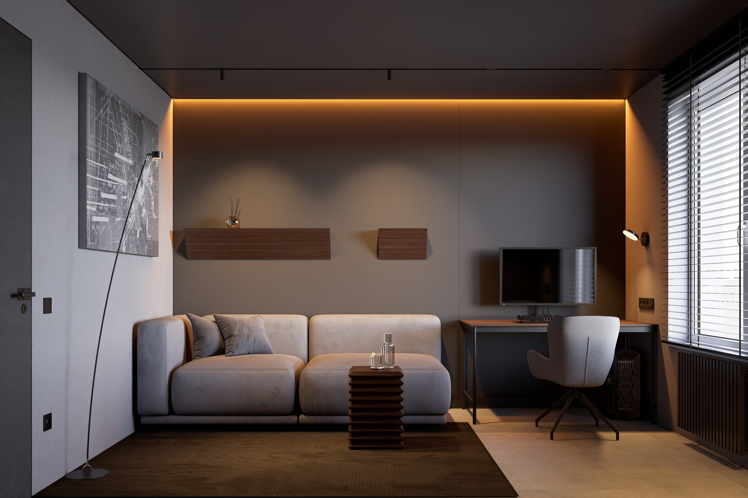 Квартира ЖК Полюса ЮГ 146. Архитектурно-дизайнерское бюро ROOMS