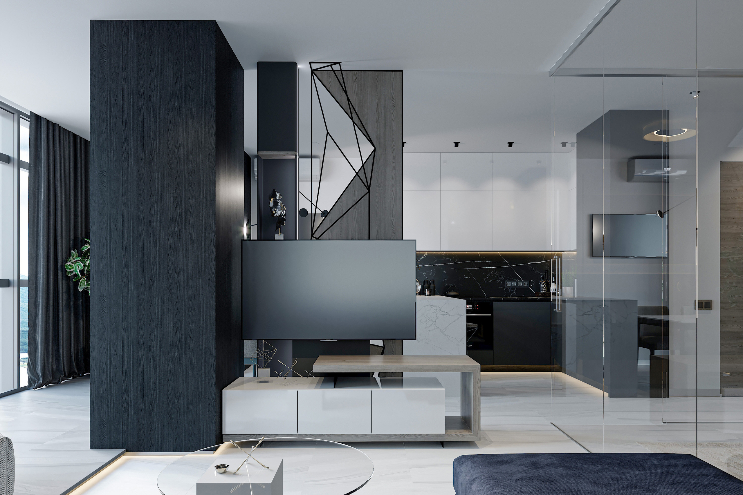 Квартира ЖК Кристалл Игорь. Архитектурно-дизайнерское бюро ROOMS